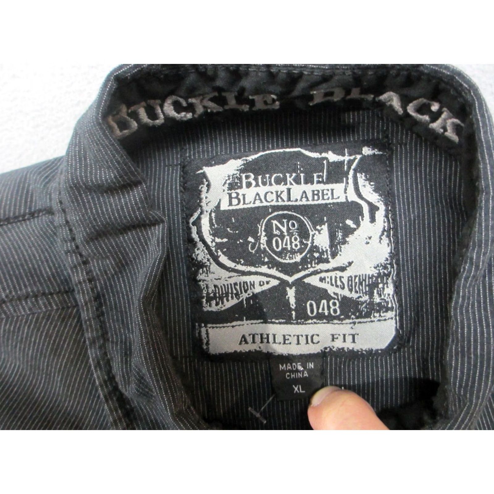 Buckle Black Buckle Black Label Shirt Mens XL Striped Athletic Fit Short Sleeve Stretch Pearl Snap Button-Up Casual Workwear Womens? Size US XL / EU 56 / 4 - 3 Thumbnail