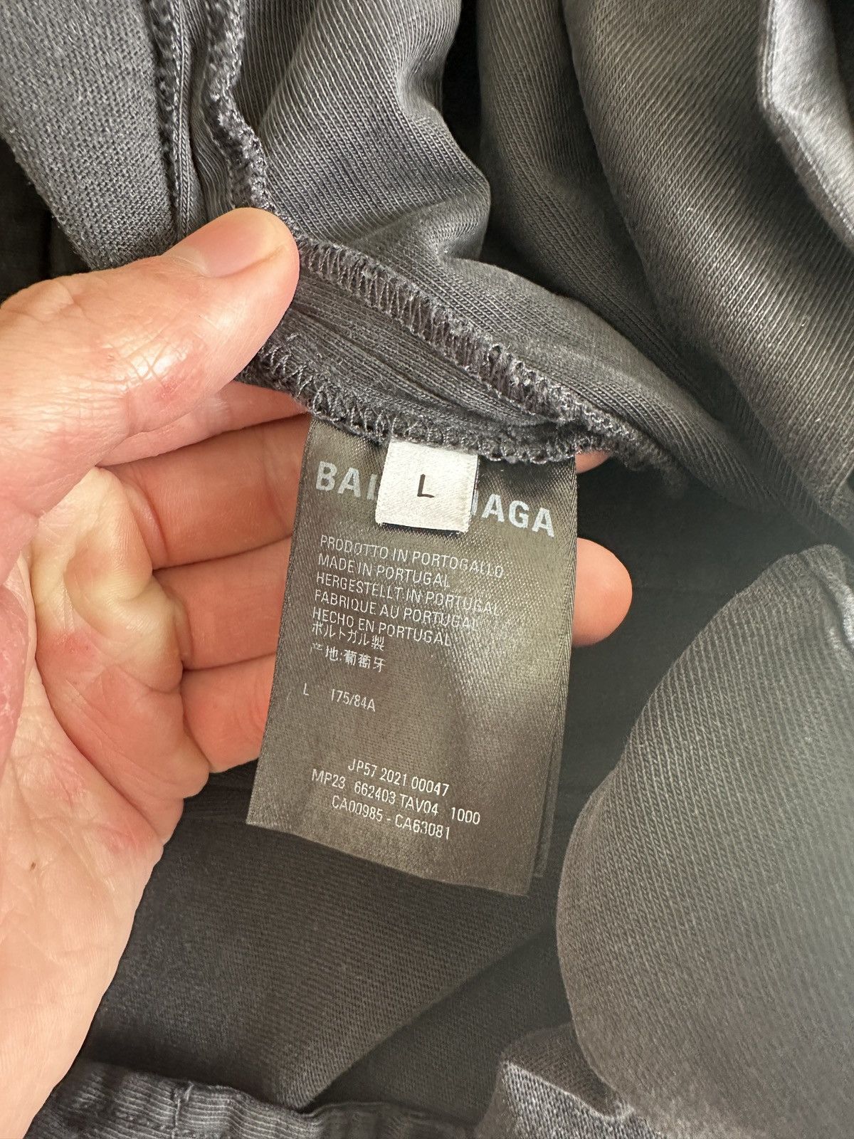 Balenciaga Trompe L’oeil Washed Grey Sweatpants Size US 34 / EU 50 - 12 Thumbnail