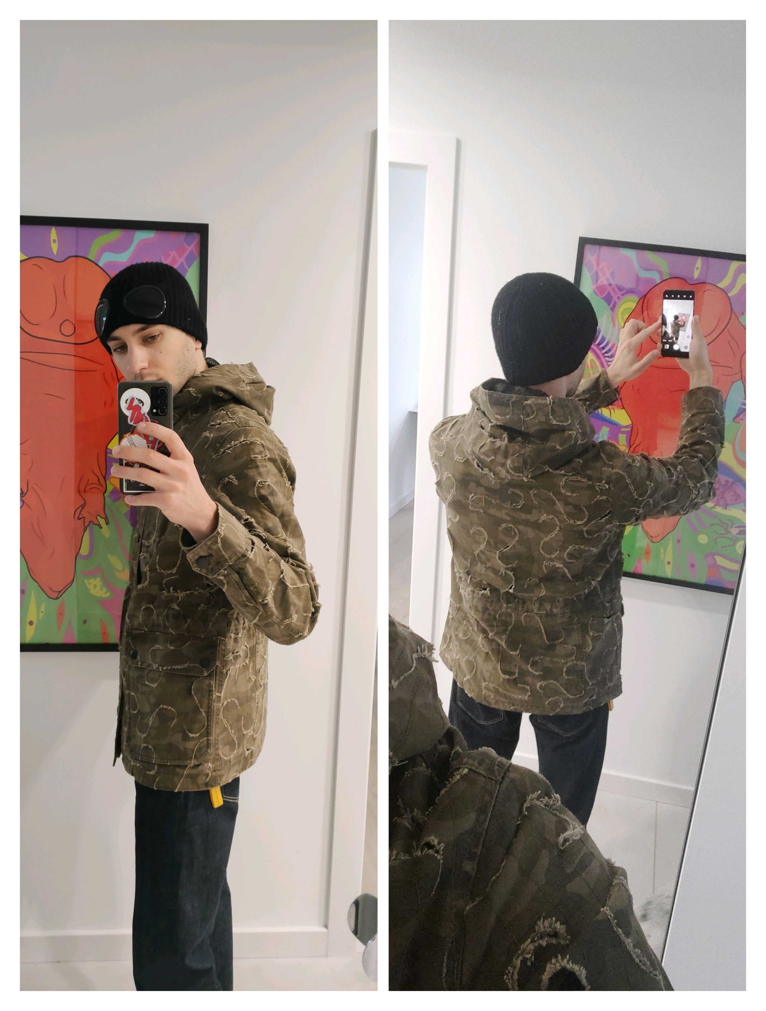 Diesel Diesel 'J-Laser' Laser Cut Camo Hooded Jacket (2010) Size US M / EU 48-50 / 2 - 8 Thumbnail