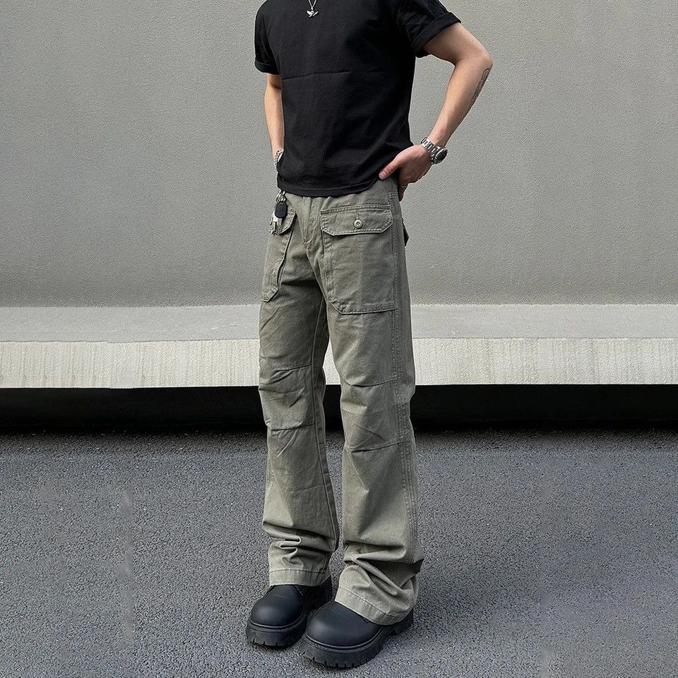 Japanese Brand × Vintage Y2k Fashion Original Vintage Pocket Loose Straight Leg Cargo Size US 31 - 5 Thumbnail