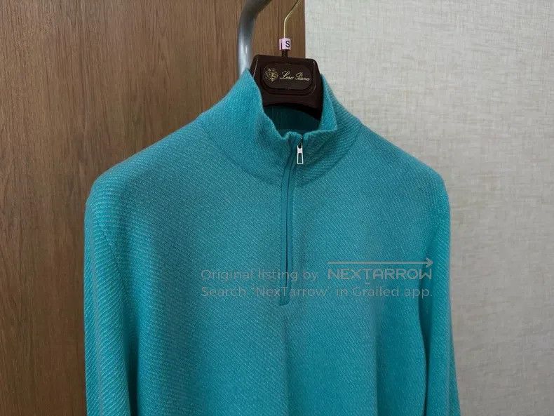 Loro Piana LORO PIANA Men's Zipper Knit Sweater 100% Cashmere with Ha Size US M / EU 48-50 / 2 - 6 Thumbnail
