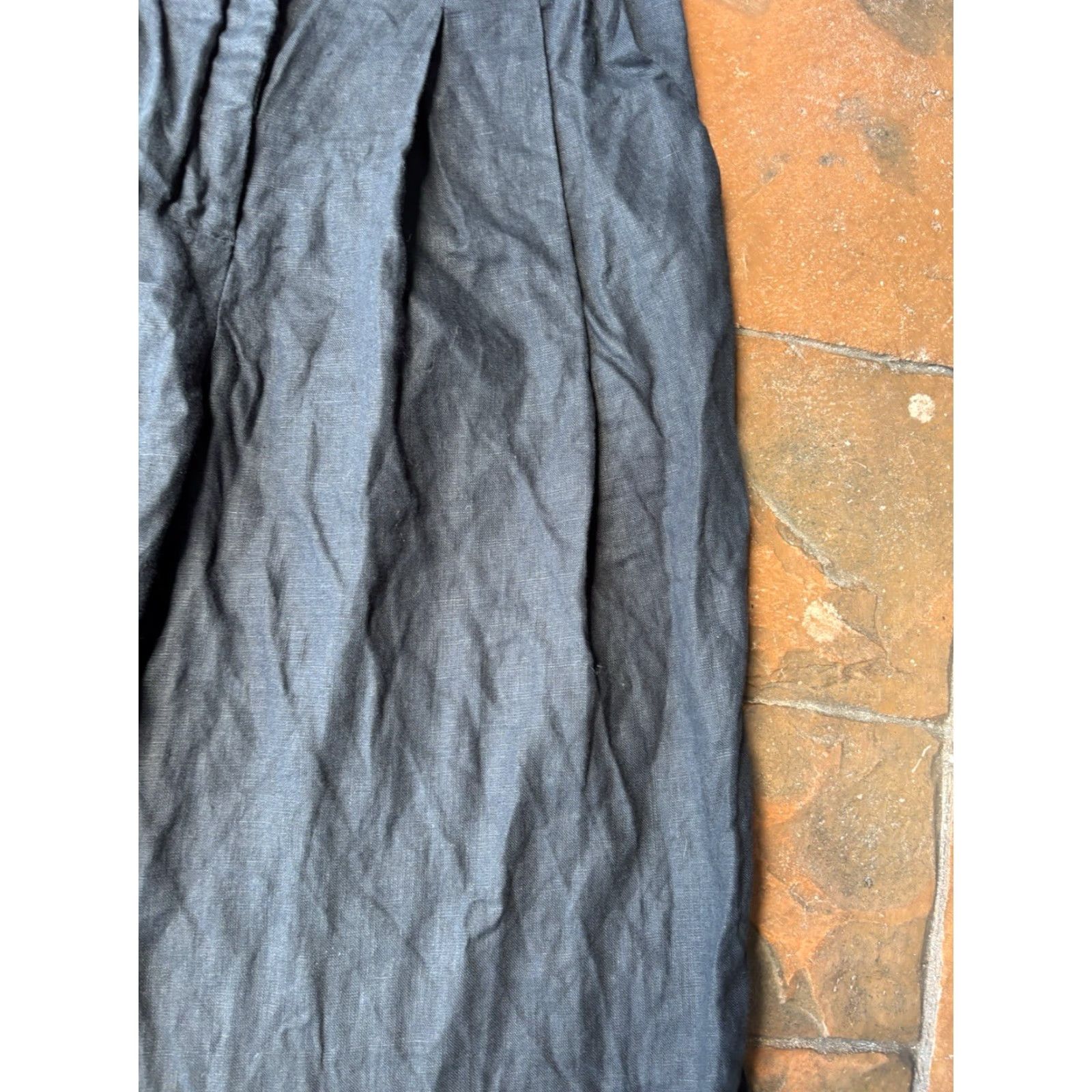 Farm Rio Farm Rio 100% Linen Wide Leg Pants Womens Medium Black Palazzo Size 32" / US 10 / IT 46 - 5 Thumbnail