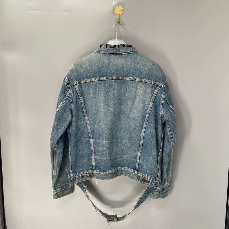 Balenciaga Balenciaga Blue Denim Jacket with Distressed Design-2505 Size US S / EU 44-46 / 1 - 2 Thumbnail