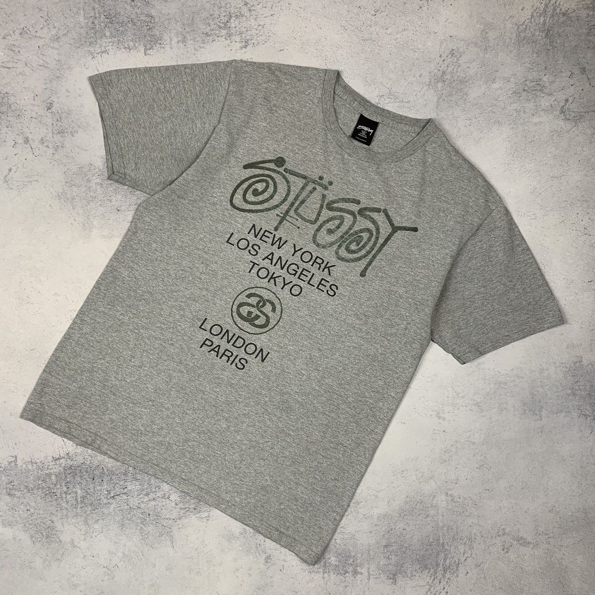Stussy Vintage Stussy New York T-Shirt Short Sleeve Gray Big Logo Size US M / EU 48-50 / 2 - 1 Thumbnail