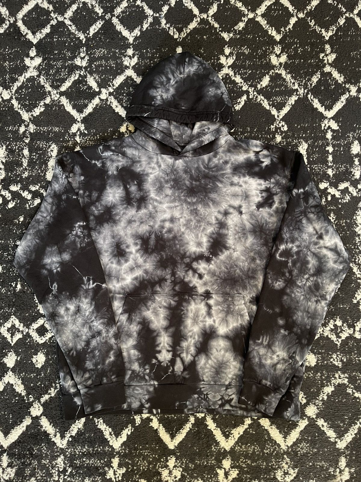 image of Sample Chrome Hearts Tie Dye Blank Hoodie in Black, Men's (Size Medium)