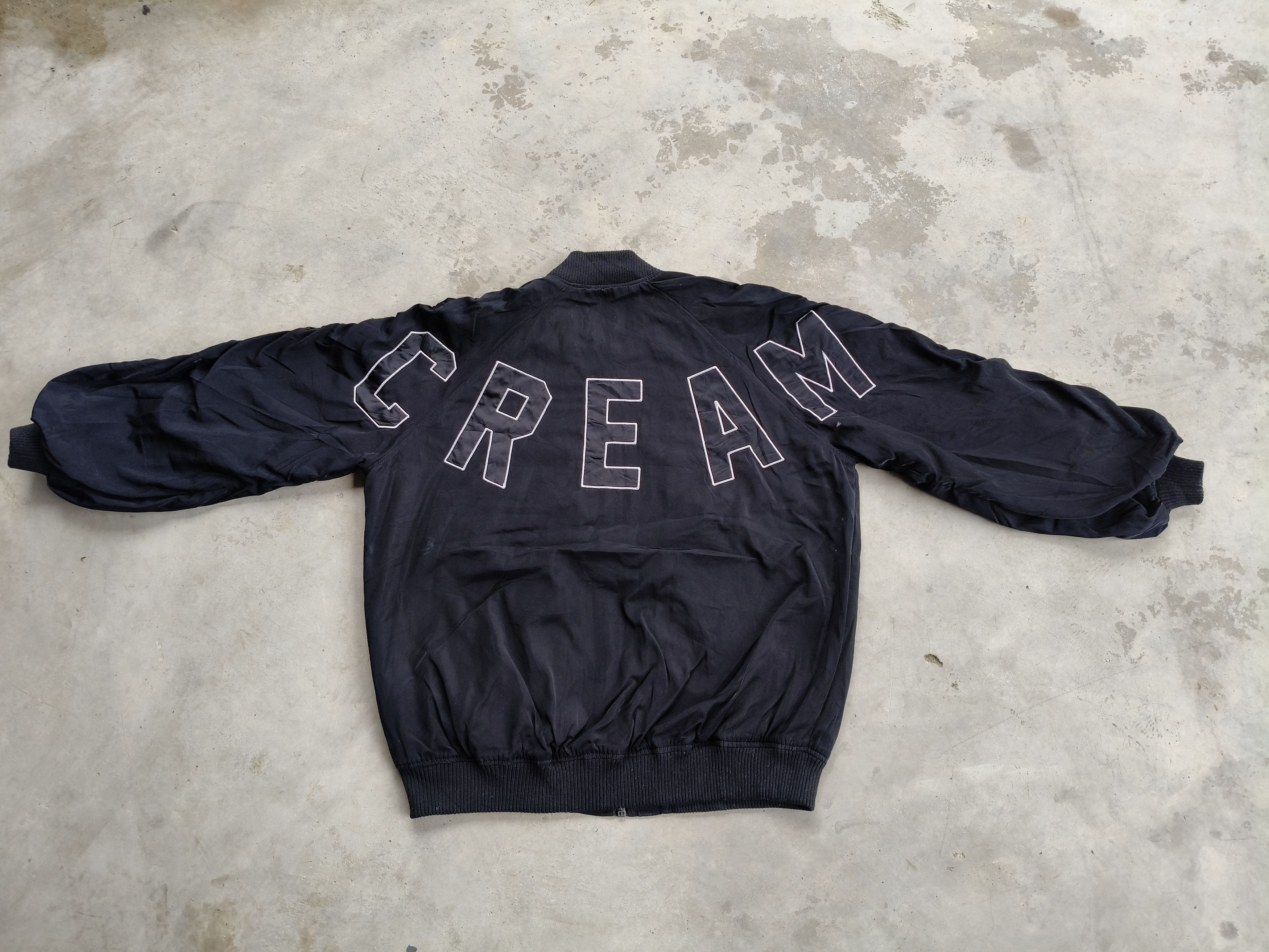 Japanese Brand ENVYM Bomber Jacket Big Logo "CREAM" Size L / US 10 / IT 46 - 4 Thumbnail