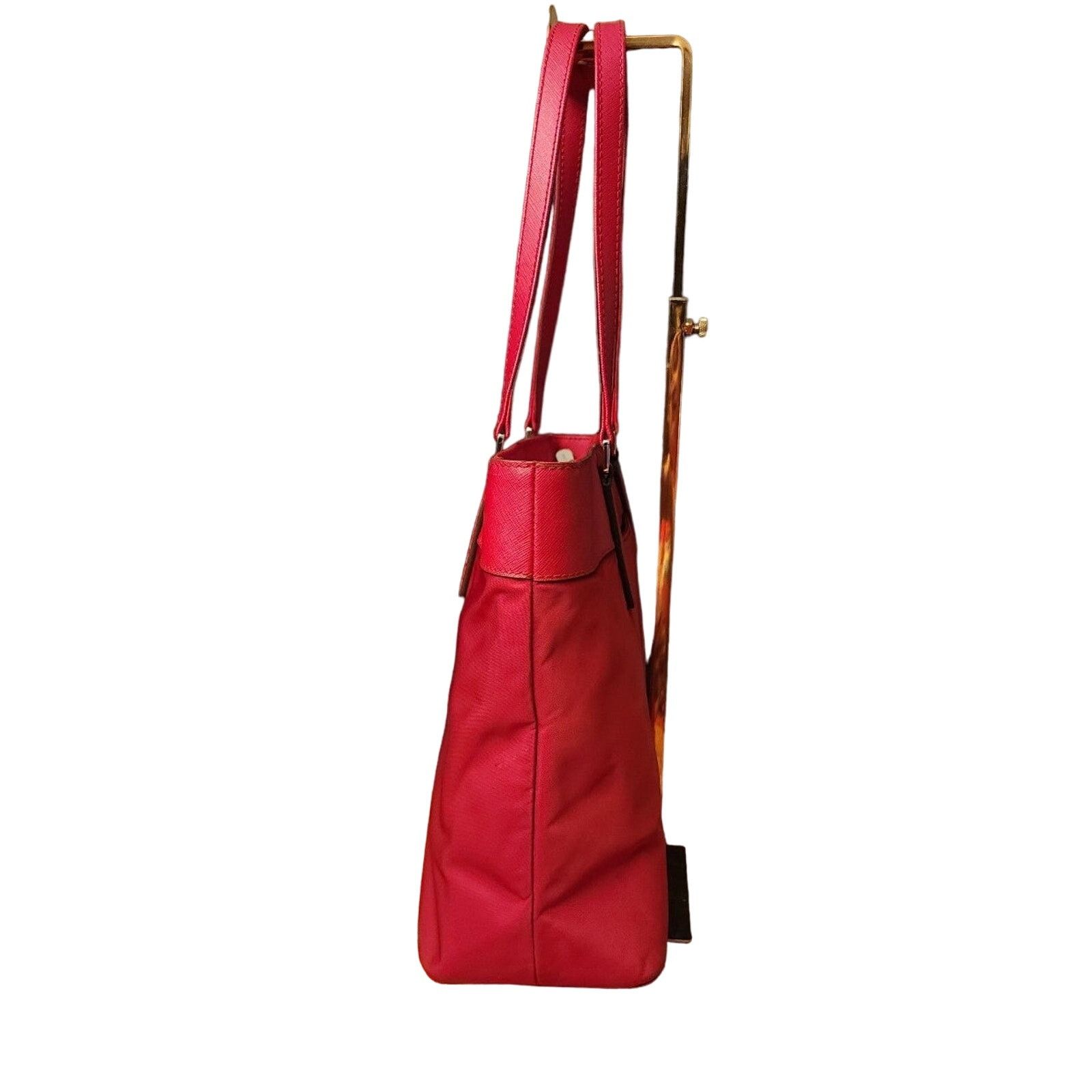 Michael Kors Michael Kors Small Top Nylon & Saffiano Leather Crimson Red. Size ONE SIZE - 7 Thumbnail