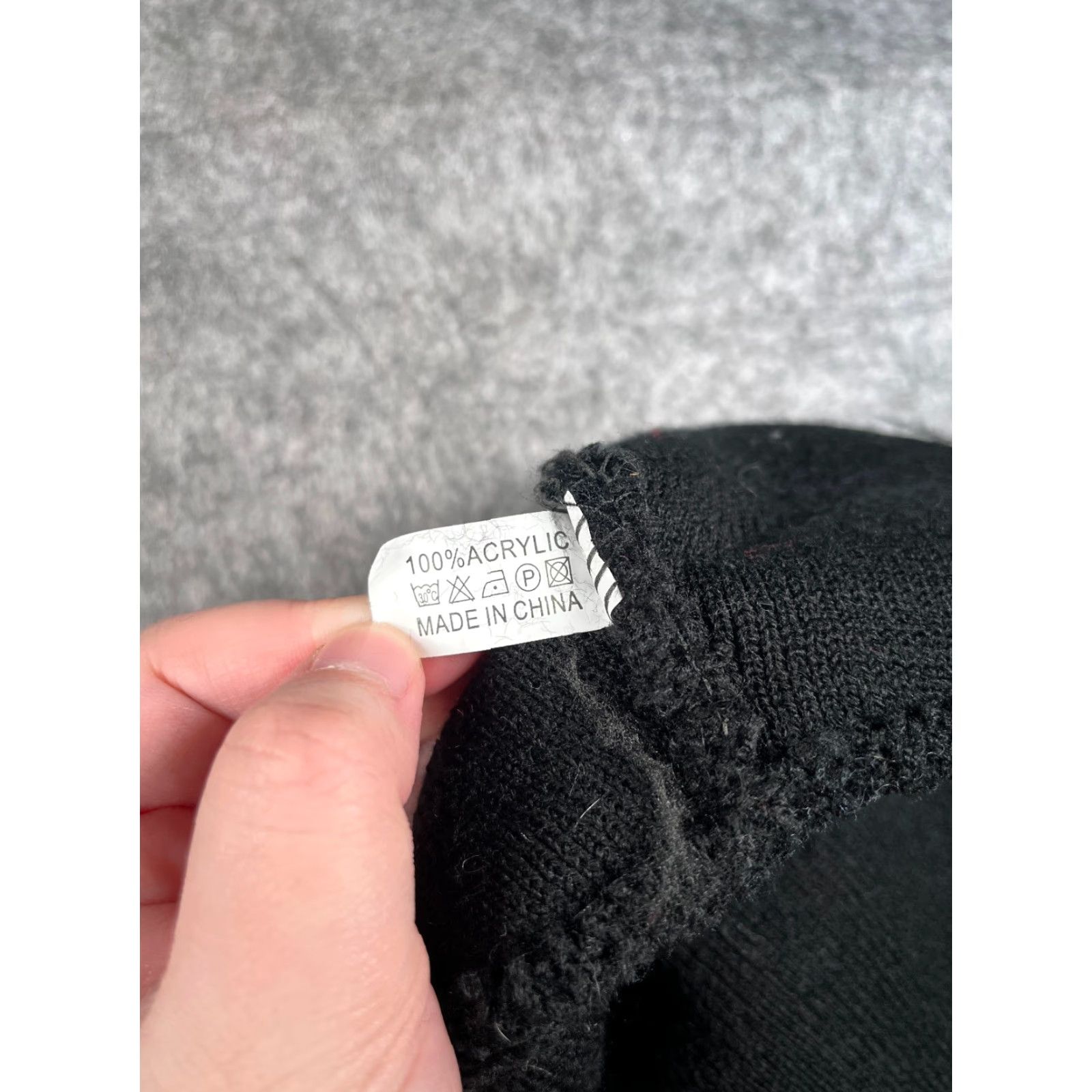 Vintage Inland Group Beanie Adult One Size Black Knit 100% Acrylic Embroidered Size ONE SIZE - 7 Thumbnail
