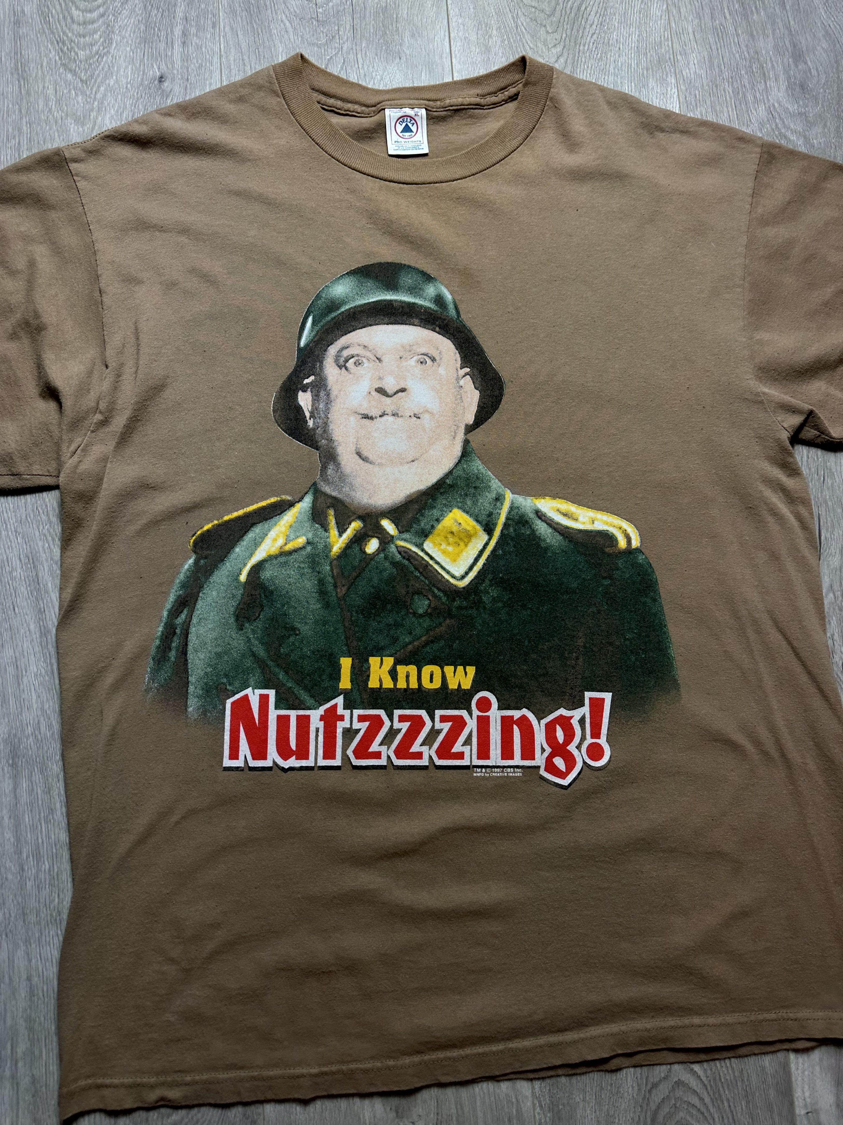 Vintage Vintage Hogans Heroes 1997 Sgt Schultz I Know Nutzzzing Tee Size US XL / EU 56 / 4 - 3 Thumbnail