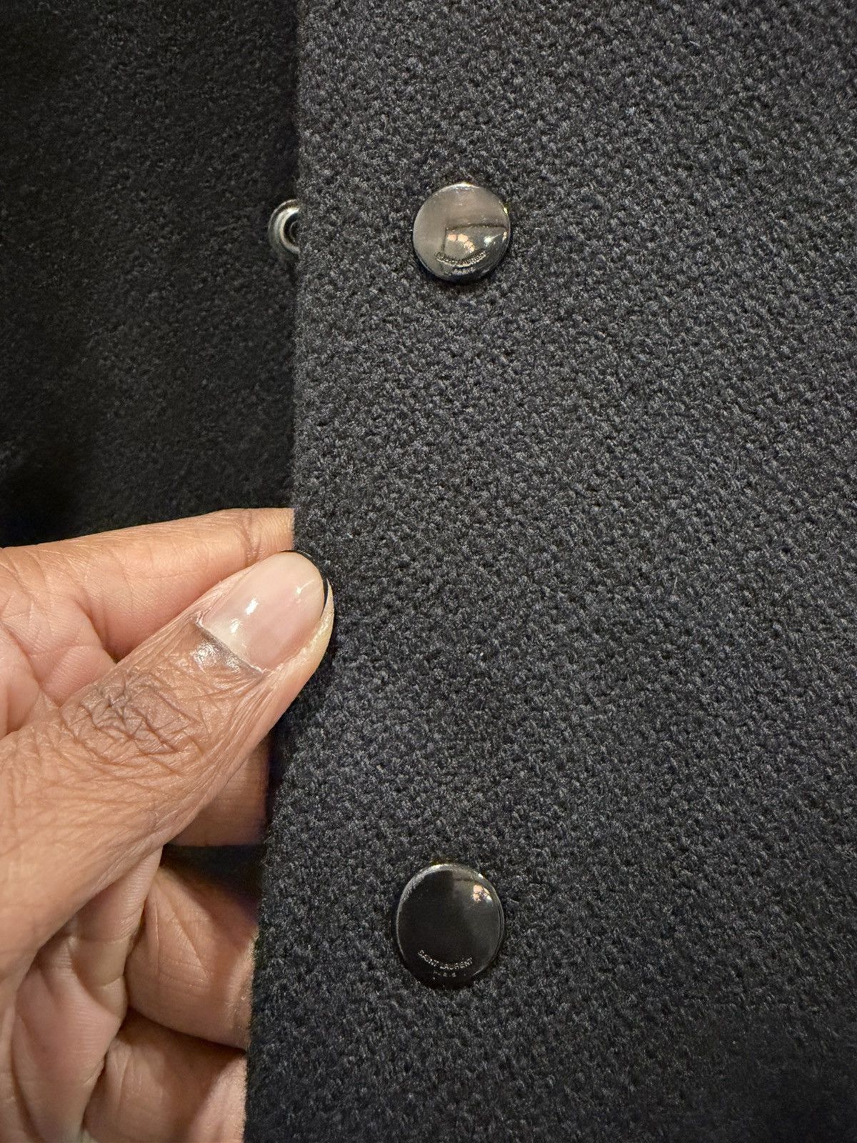 Saint Laurent Paris Saint Laurent Teddy Jacket Black Ivory Size 44 Authenticated Size US S / EU 44-46 / 1 - 7 Thumbnail