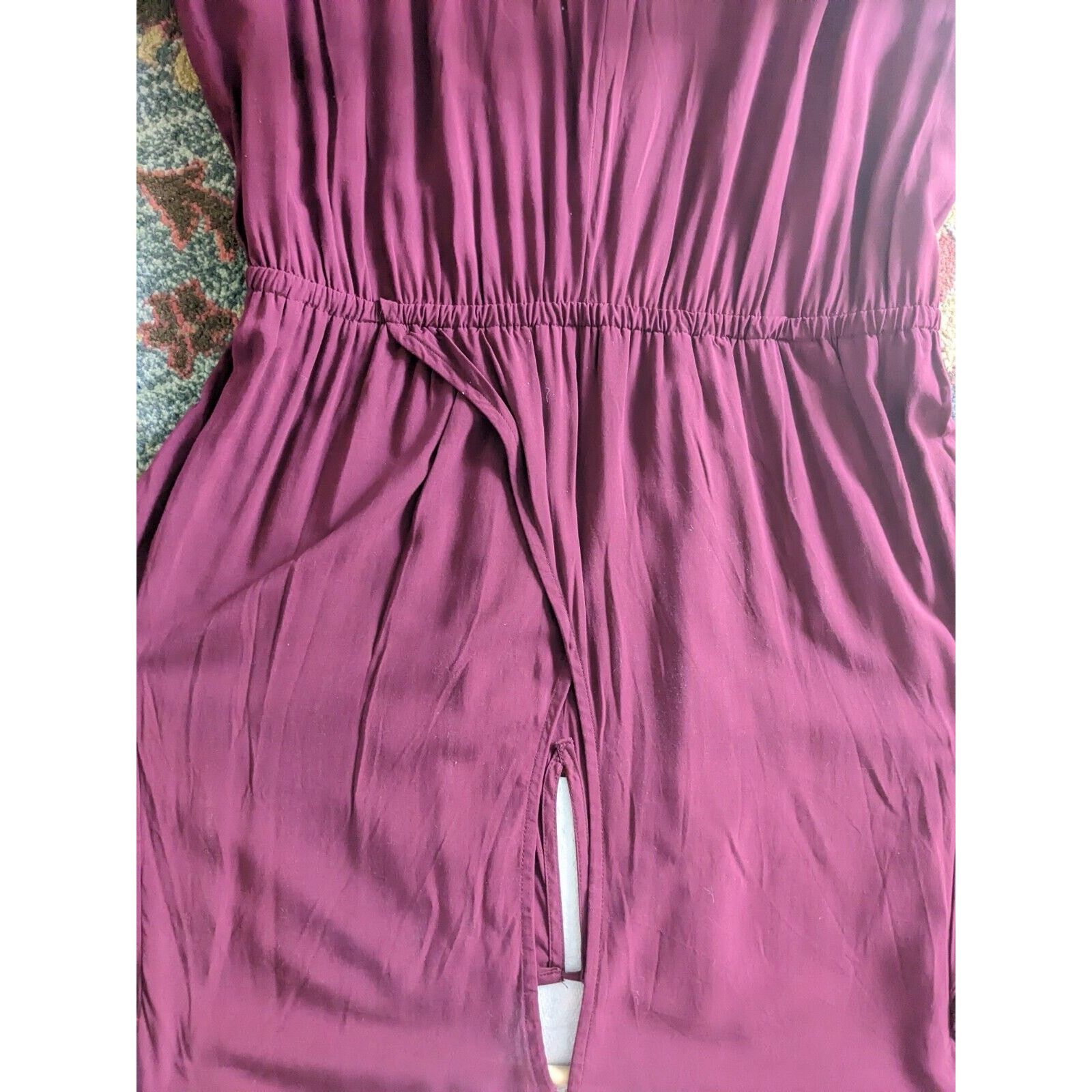 Old Navy Old Navy Jumpsuit/Coverall/Romper XL Long Sleeve Silky Red Size 38" / US 16 / IT 52 - 7 Thumbnail