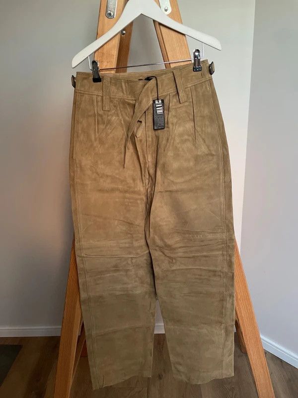 Joseph Joseph March Cashmere Suede Pants Lambskin Leather Size 26" / US 2 / IT 38 - 1 Thumbnail