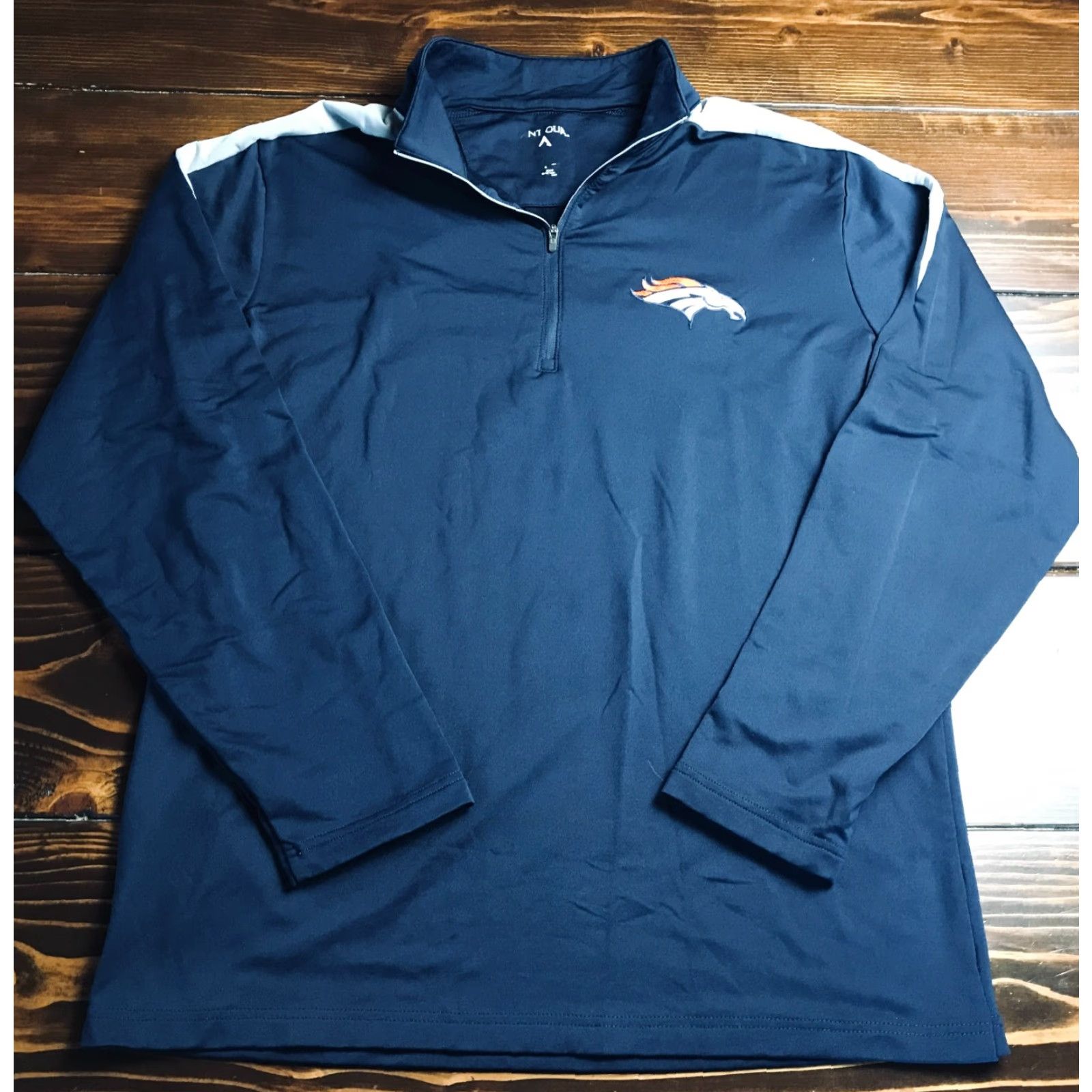 NFL Antigua Shirt Mens Large Navy Blue NFL Denver Broncos 1/4 Zip Shirt Mens Large Navy Blue Broncos 1/4 Zip Size US L / EU 52-54 / 3 - 2 Thumbnail