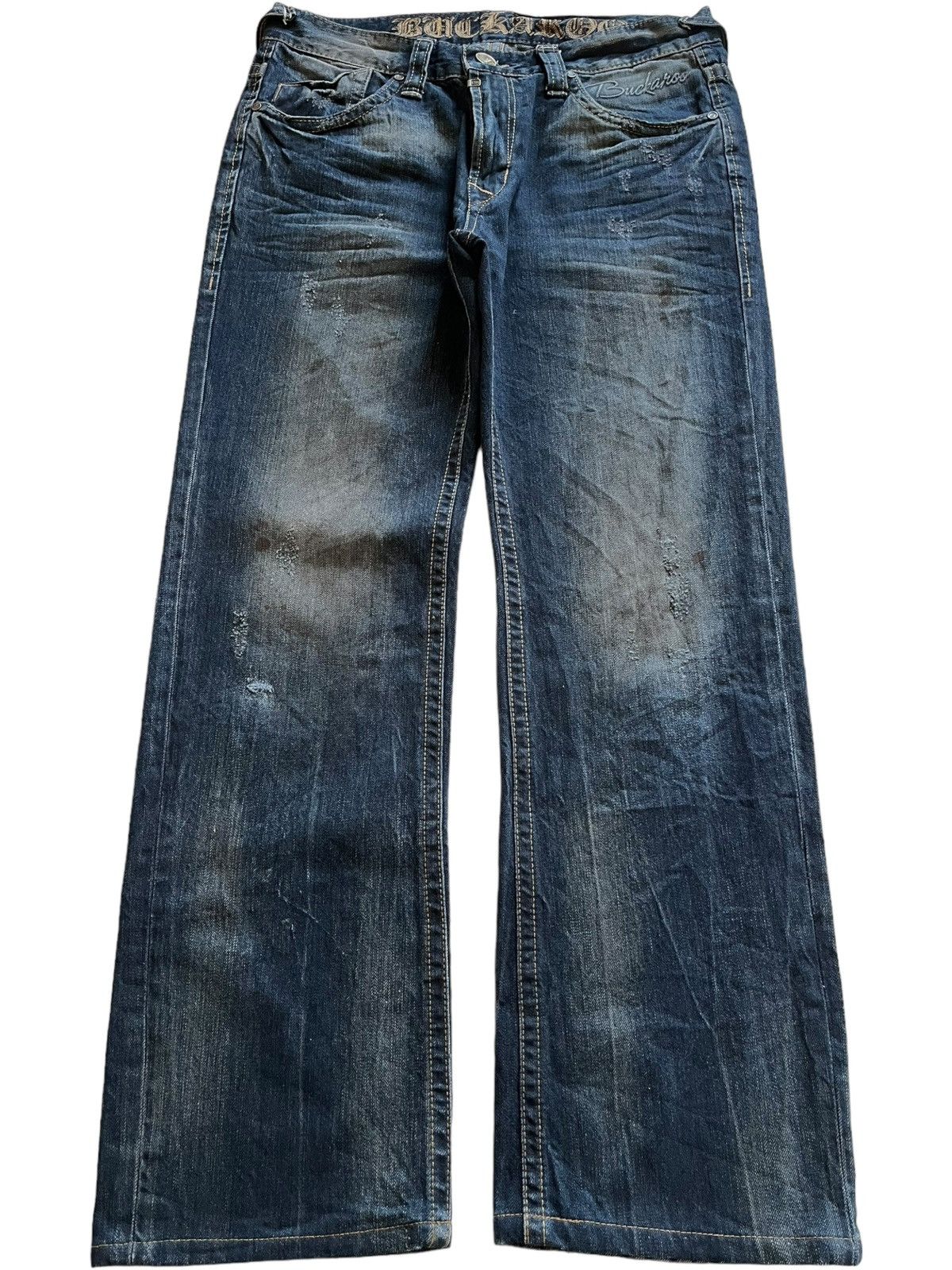 Japanese Brand Vintage Buckaroo Indigo Mud Wash Mudmax Loose Jeans Size US 32 / EU 48 - 1 Thumbnail