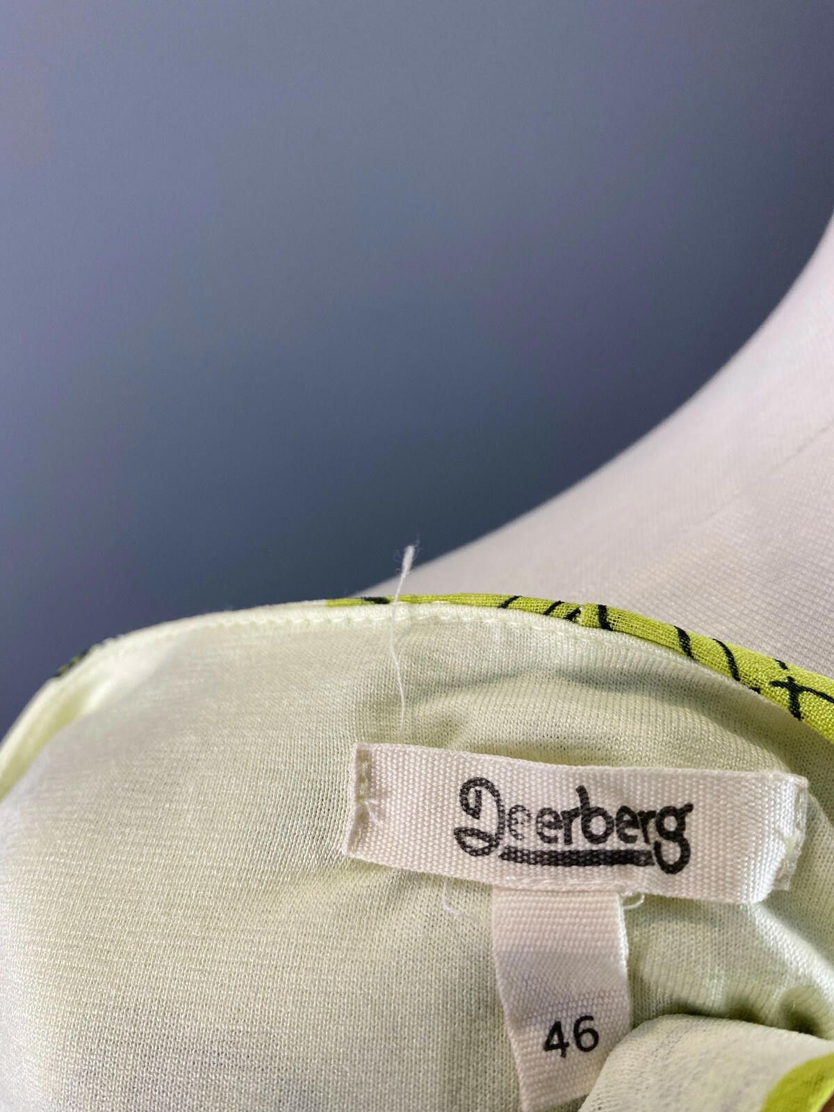 Designer Deerberg ny Oska White Green Floral Blouse Top Shirt Size 46 Size M / US 6-8 / IT 42-44 - 7 Thumbnail