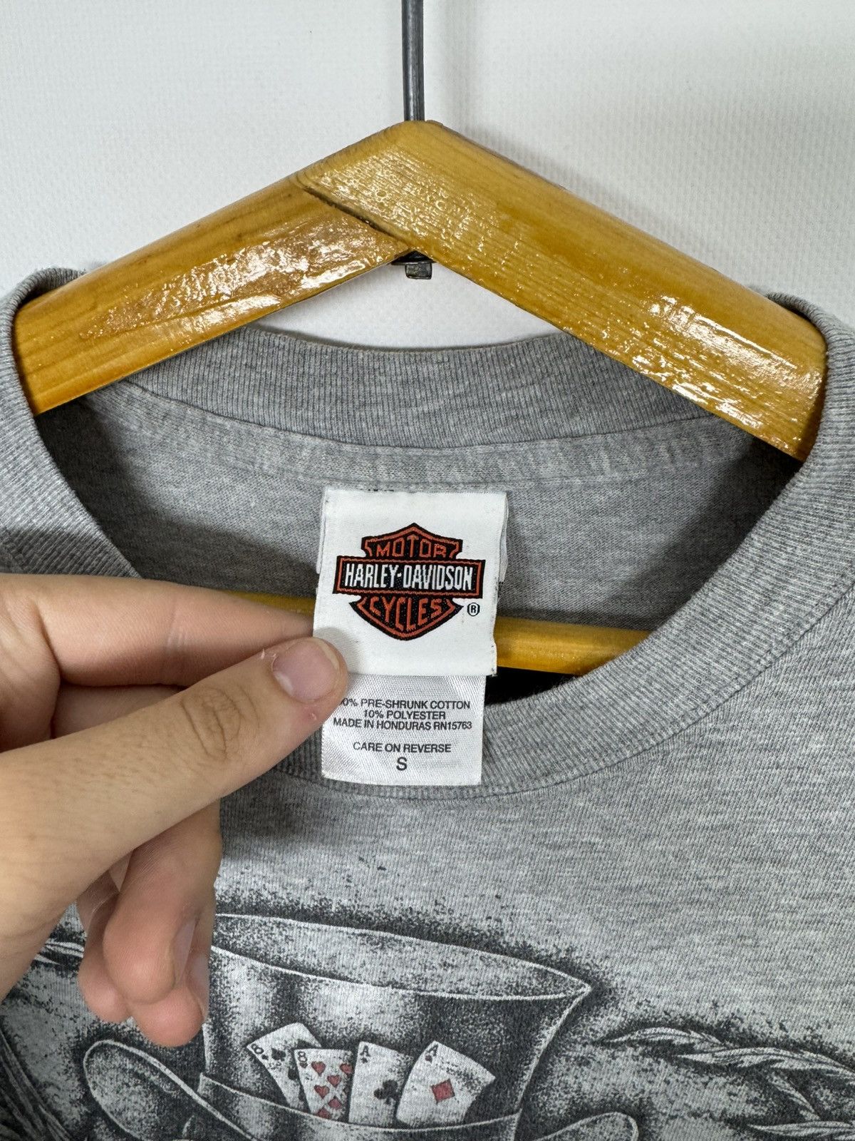 Harley Davidson Harley Davidson Vegas Distressed Stain Dead Mans Hand Skull Size US S / EU 44-46 / 1 - 8 Thumbnail