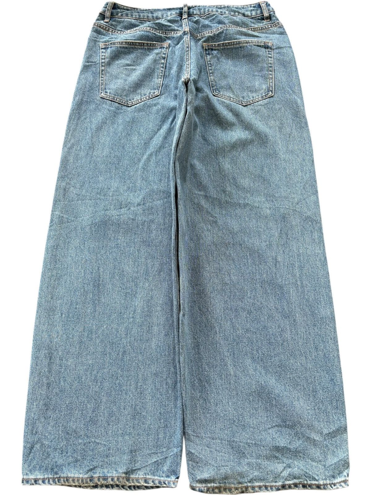 JNCO Vintage Japanese Brand Blue Wash Distressed Baggy Jeans Size 31" - 2 Thumbnail