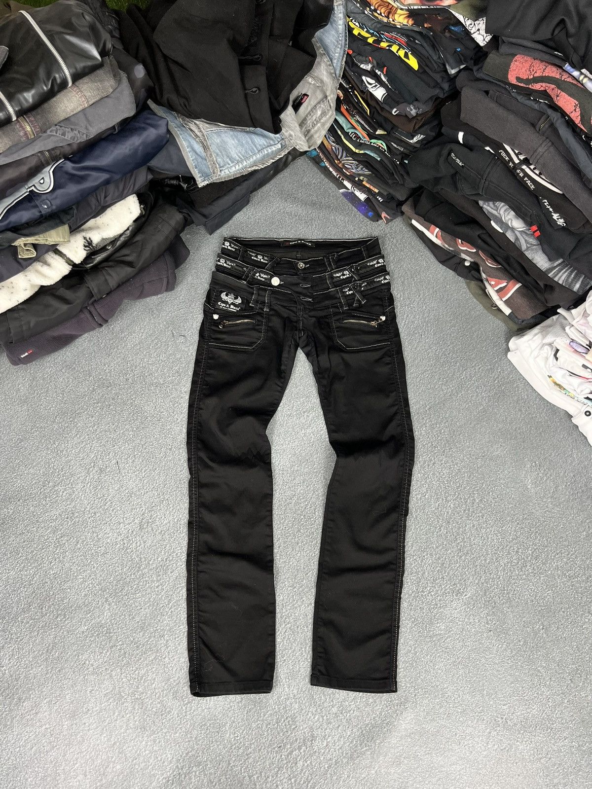 Vintage Chipo & Baxx Y2K Triple Waisted Skinny Pants Avant Garde Y2k Size 30" / US 8 / IT 44 - 1 Thumbnail