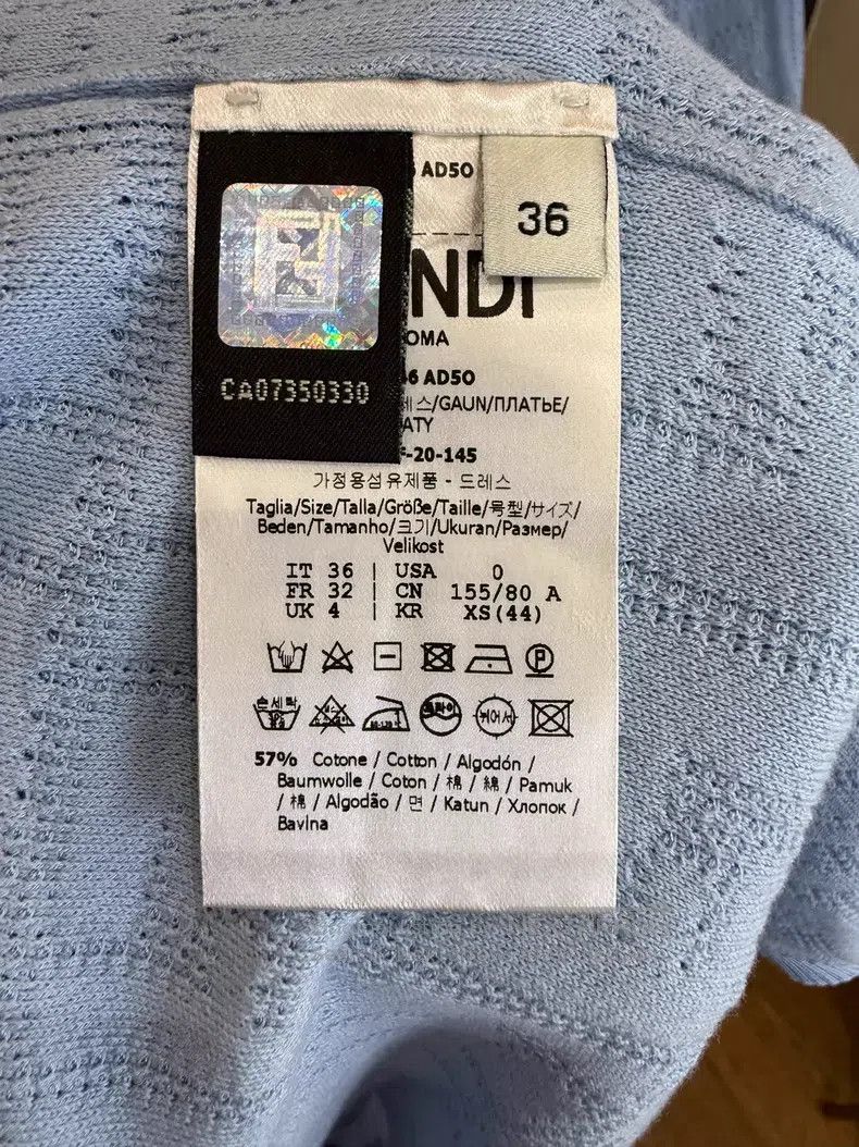 Fendi Fendi Blue Monogram Print Dress Size XXS / US 00 / IT 34 - 4 Thumbnail