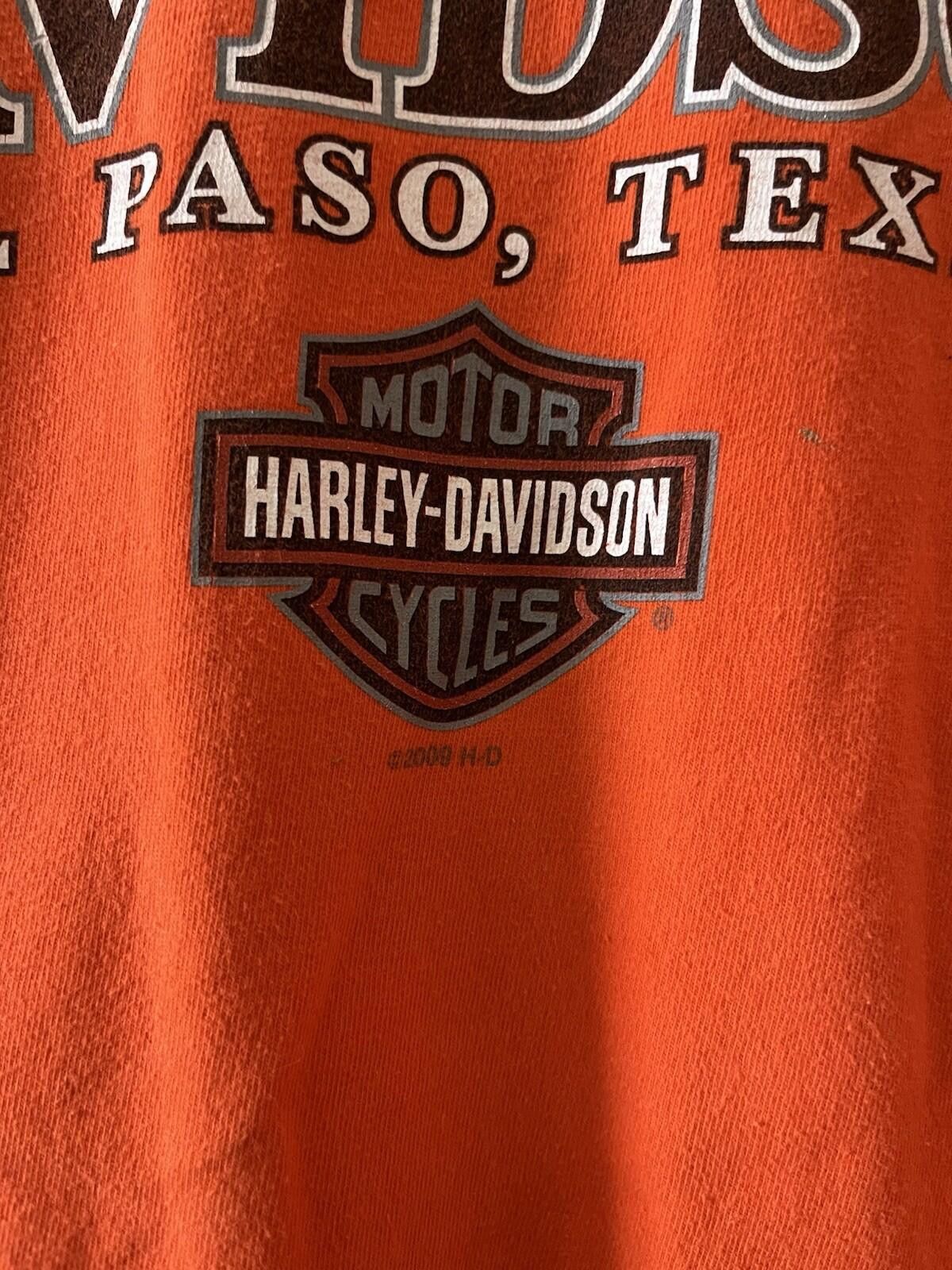 Harley Davidson Vintage Harley Davidson Barnett El Paso Orange Tee L Size US L / EU 52-54 / 3 - 2 Thumbnail