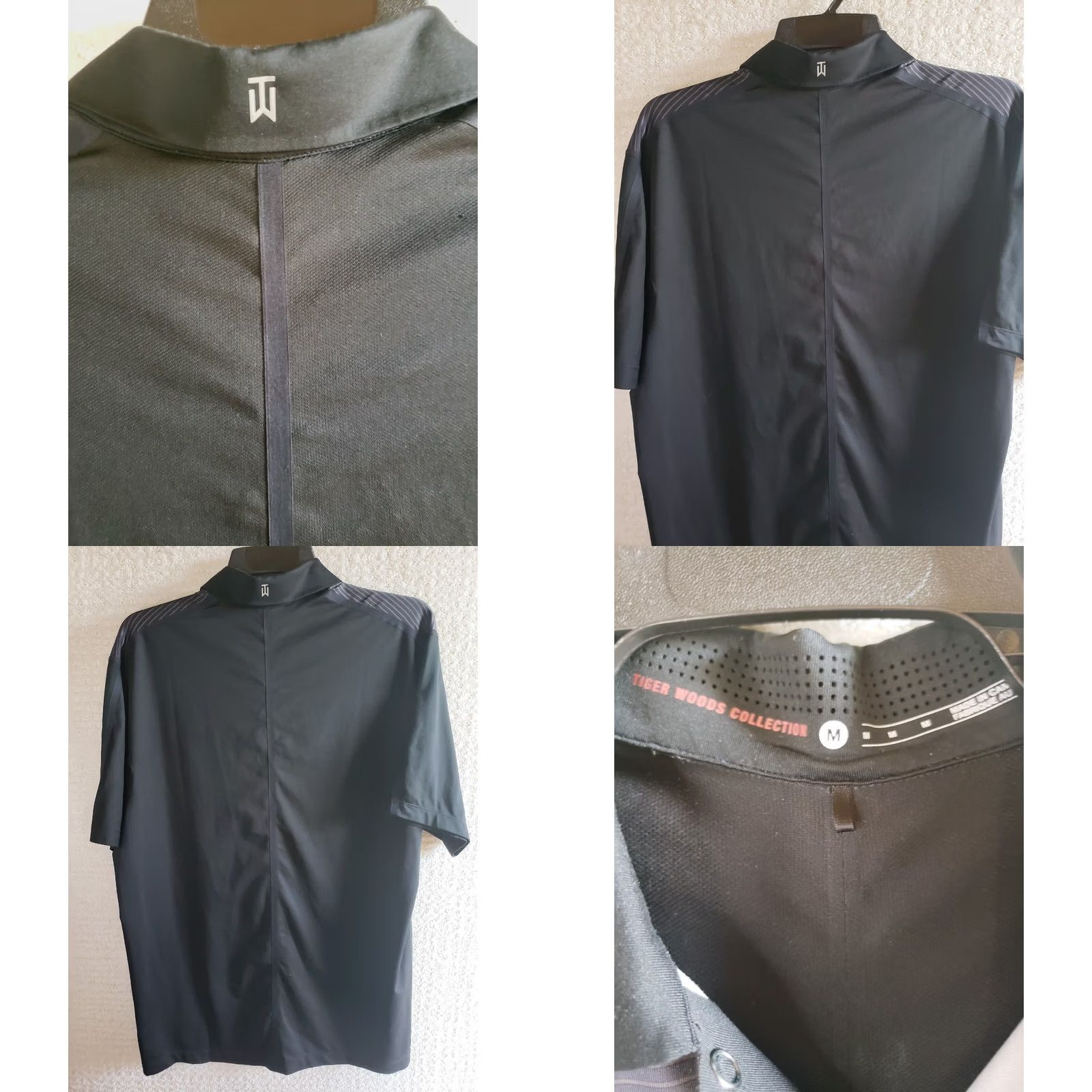 Nike Nike Tiger Woods Collection Polo Men M Black/Gray/Green Striped Fade Pattern Shirt Size US M / EU 48-50 / 2 - 8 Thumbnail