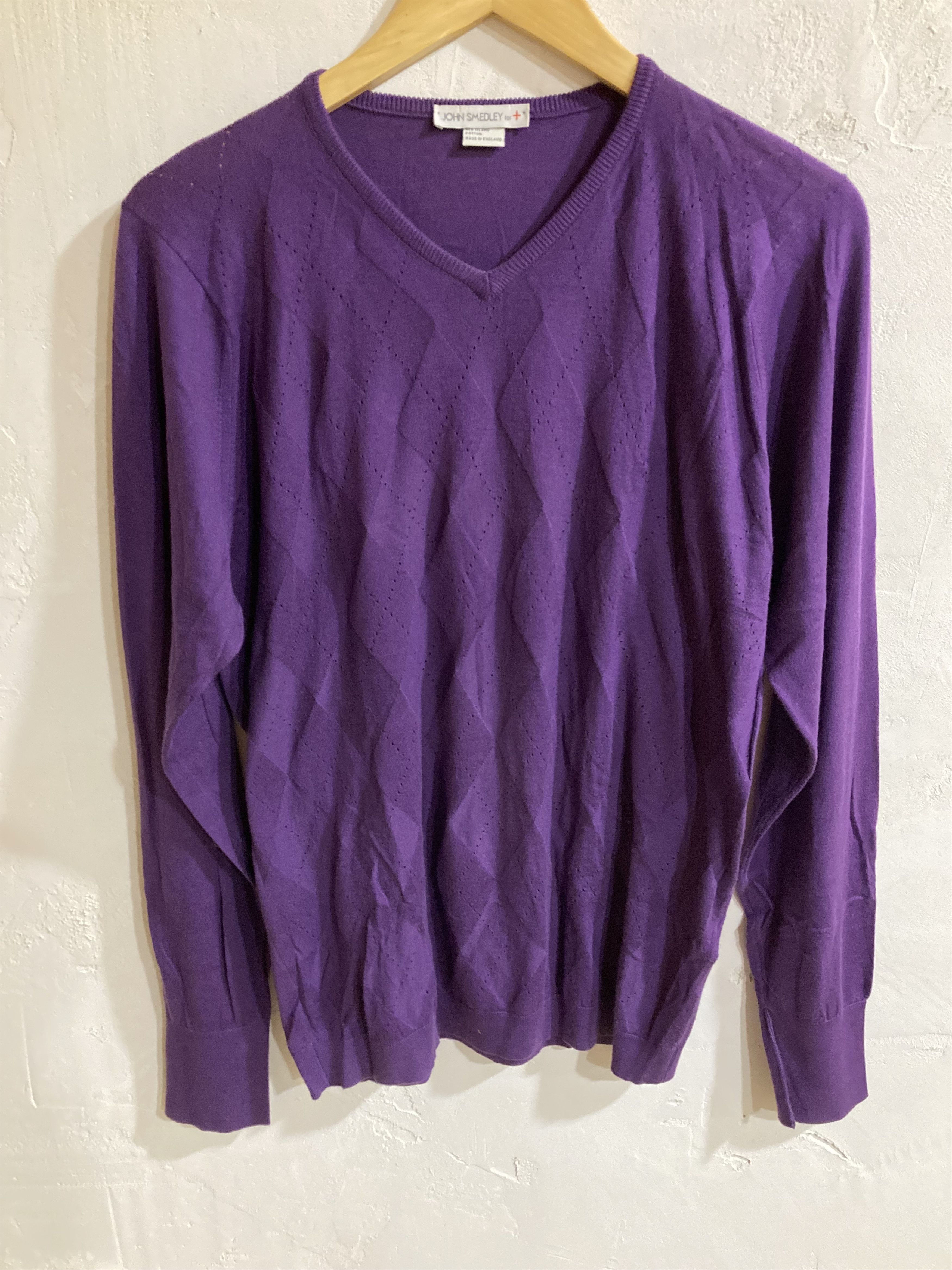 John Smedley John Smedley For + v-neck long sleeve purple pullover Size US M / EU 48-50 / 2 - 2 Thumbnail