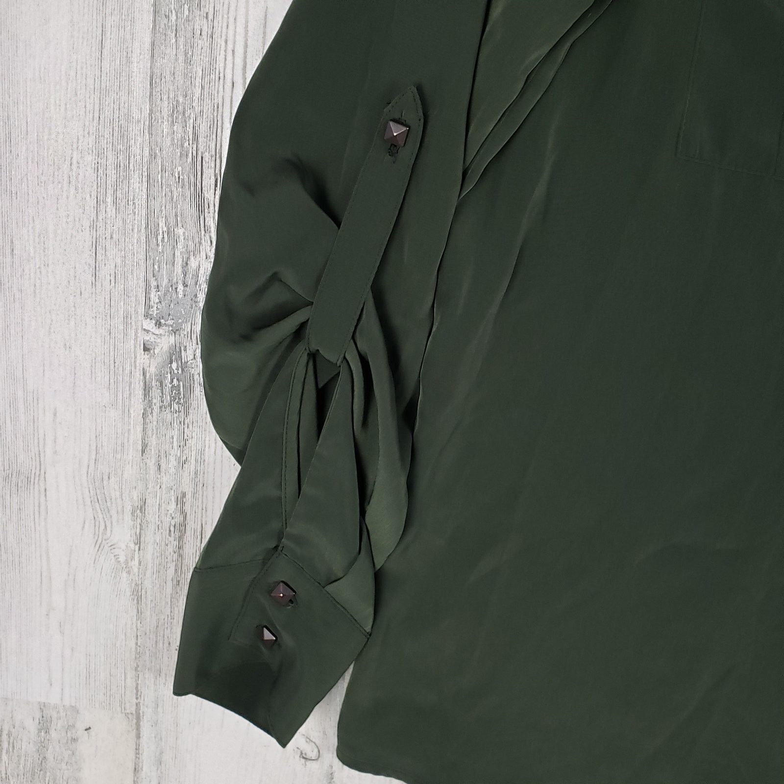 Rock & Republic Rock & Republic Green Long Sleeve Button Down Top Small Size S / US 4 / IT 40 - 6 Thumbnail