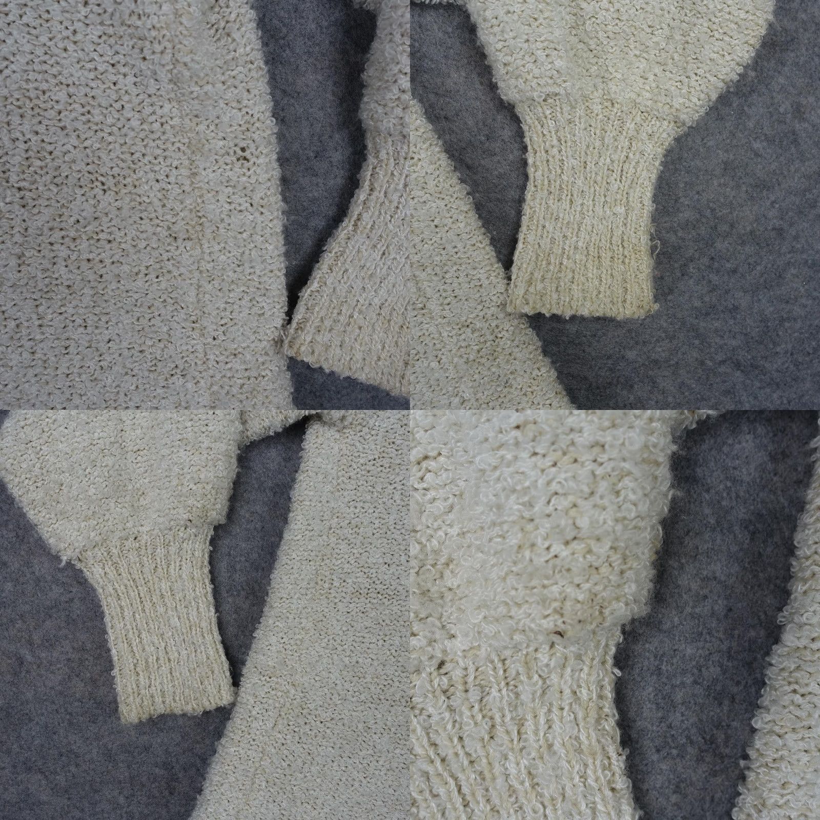 Paige VINTAGE Paige II Sweater Cardigan Womens Large White Chunky Knit Open Pockets Size L / US 10 / IT 46 - 9 Thumbnail