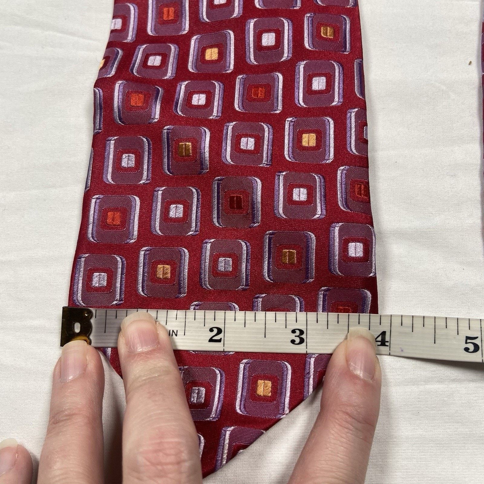 XMI Platinum XMI PLATINUM Men's 100% Silk Necktie Handmade USA Designer Size ONE SIZE - 3 Thumbnail