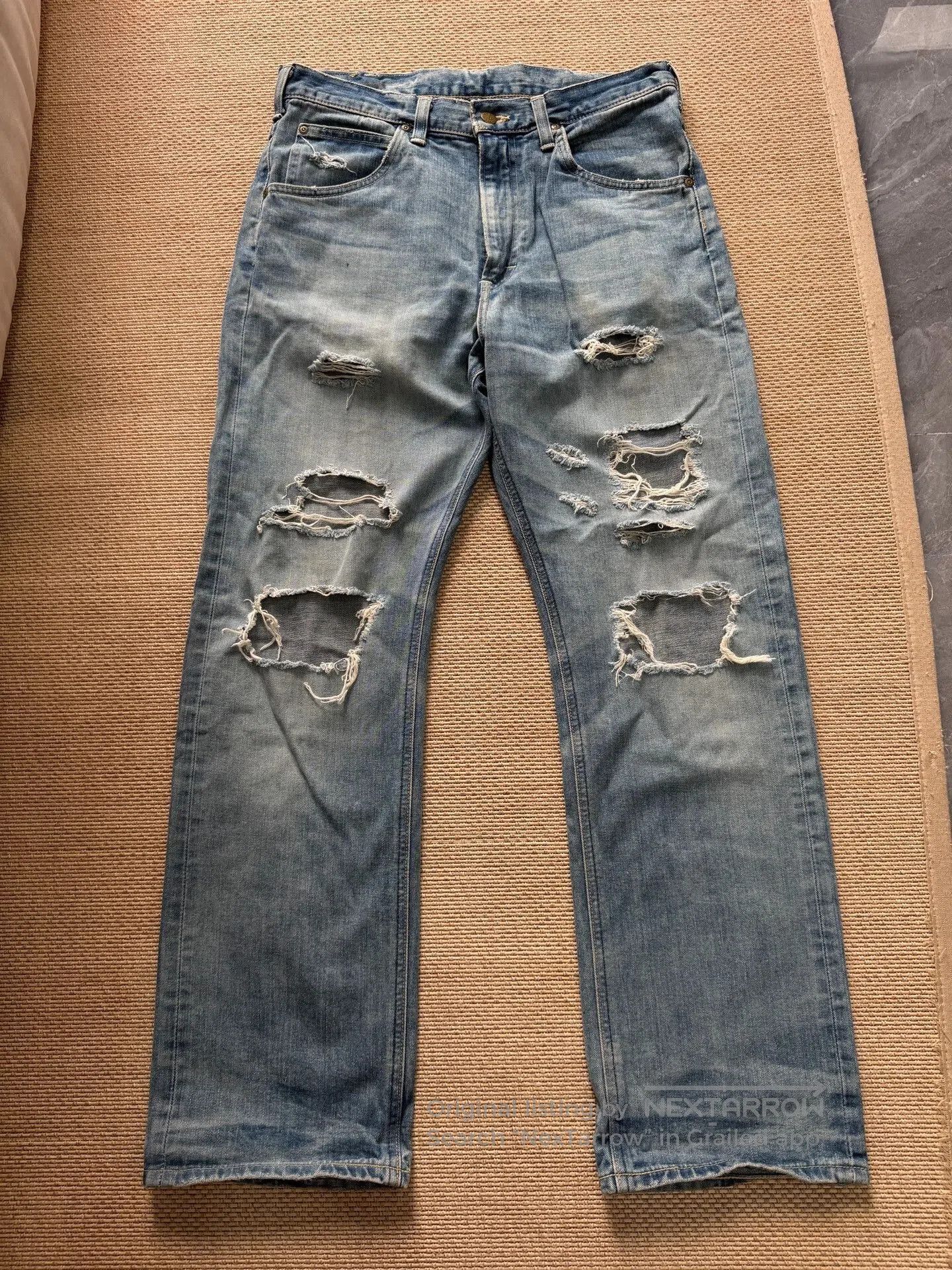 Lee Lee Riders Distressed Wide-Leg Denim Jeans. Size US 32 / EU 48 - 1 Thumbnail
