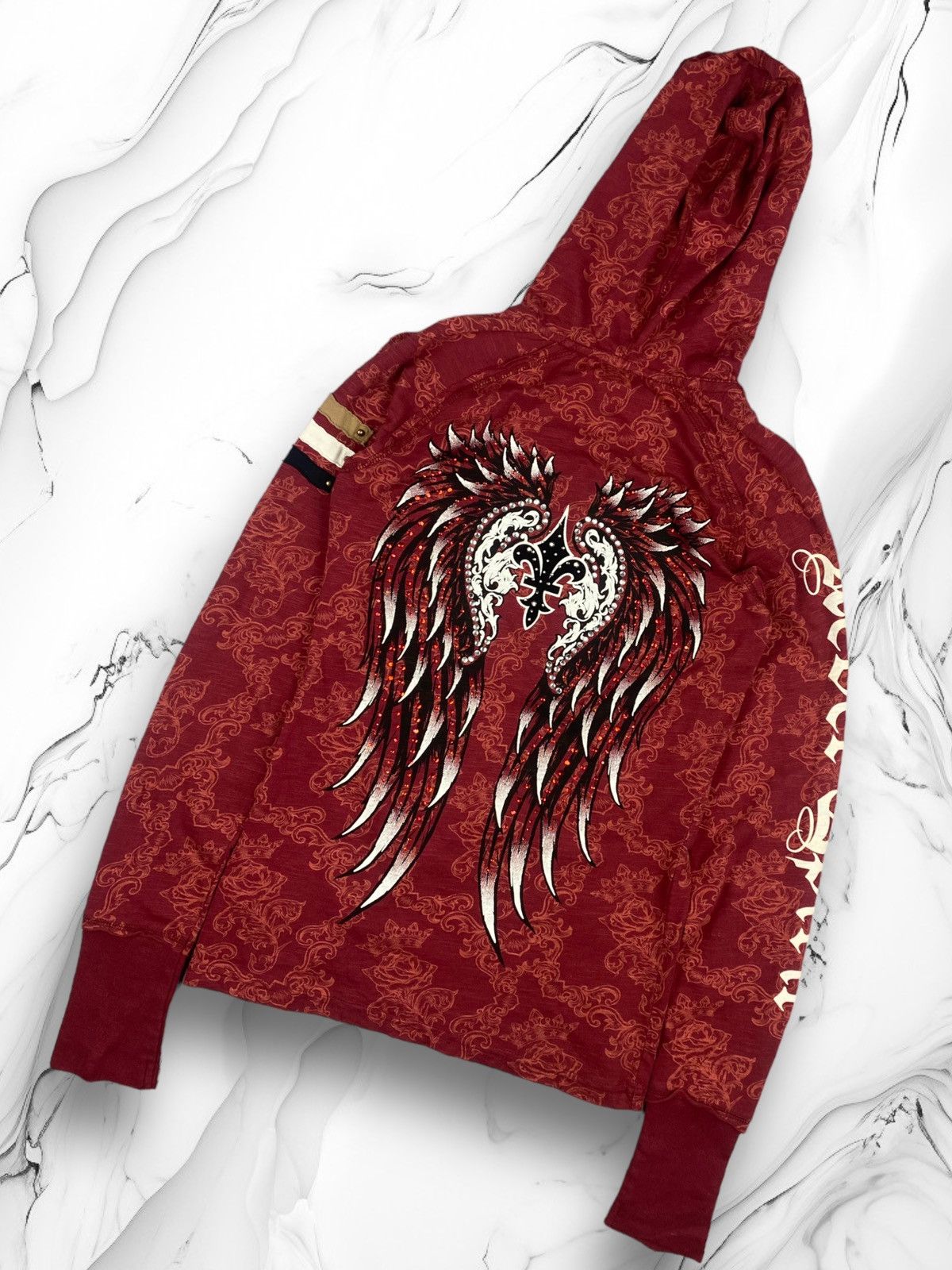 Affliction Vintage Y2K Affliction Style Rebel Spirit Hoodie Size M / US 6-8 / IT 42-44 - 1 Thumbnail