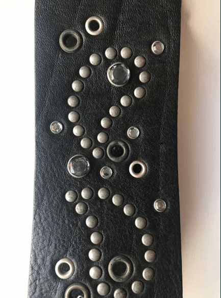 Other Wide Leather belt studded brand Anna RIta Size ONE SIZE - 5 Thumbnail