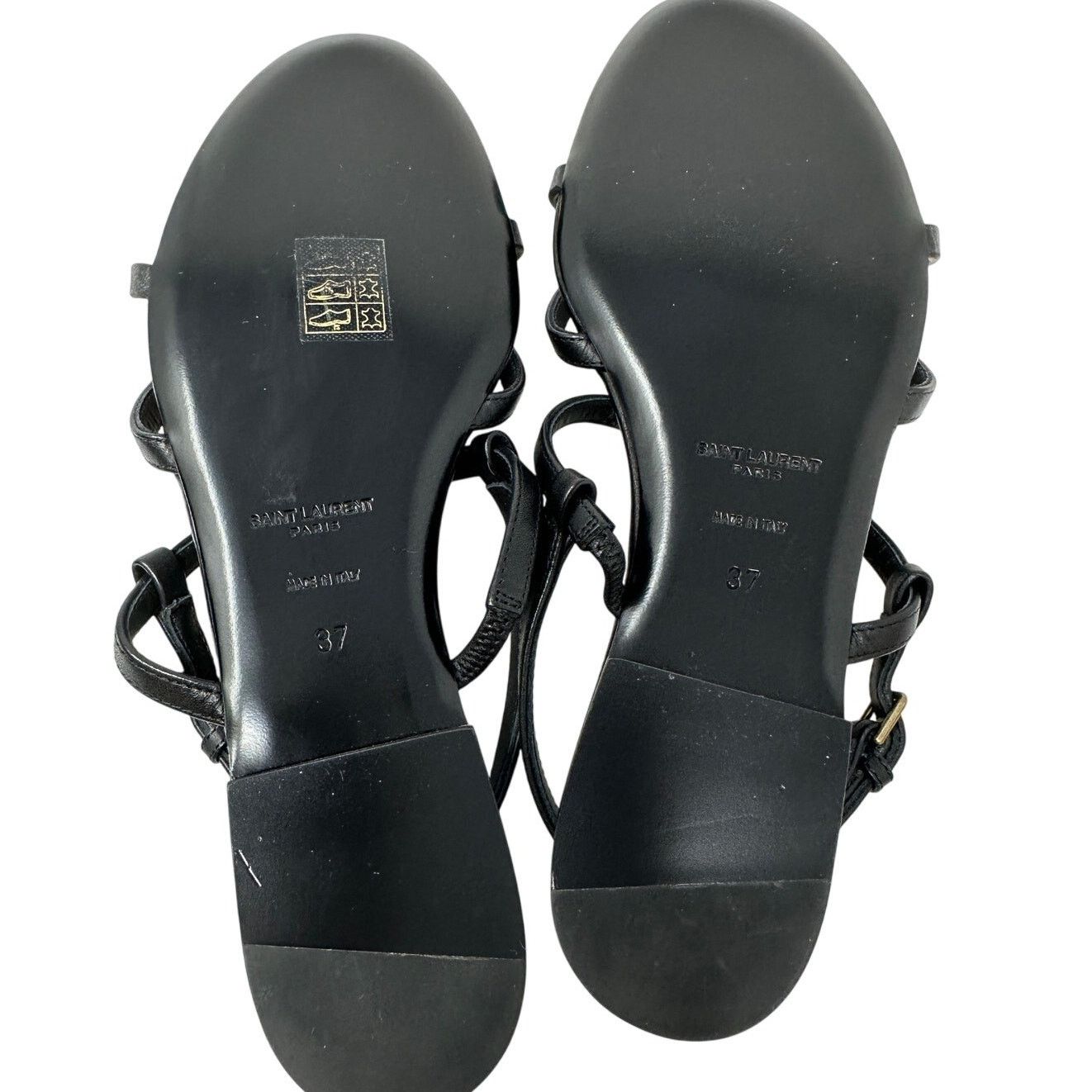 Yves Saint Laurent Saint Laurent Cassandra YSL Slingback Sandals 37 US 7 Black Size US 7 / IT 37 - 8 Thumbnail