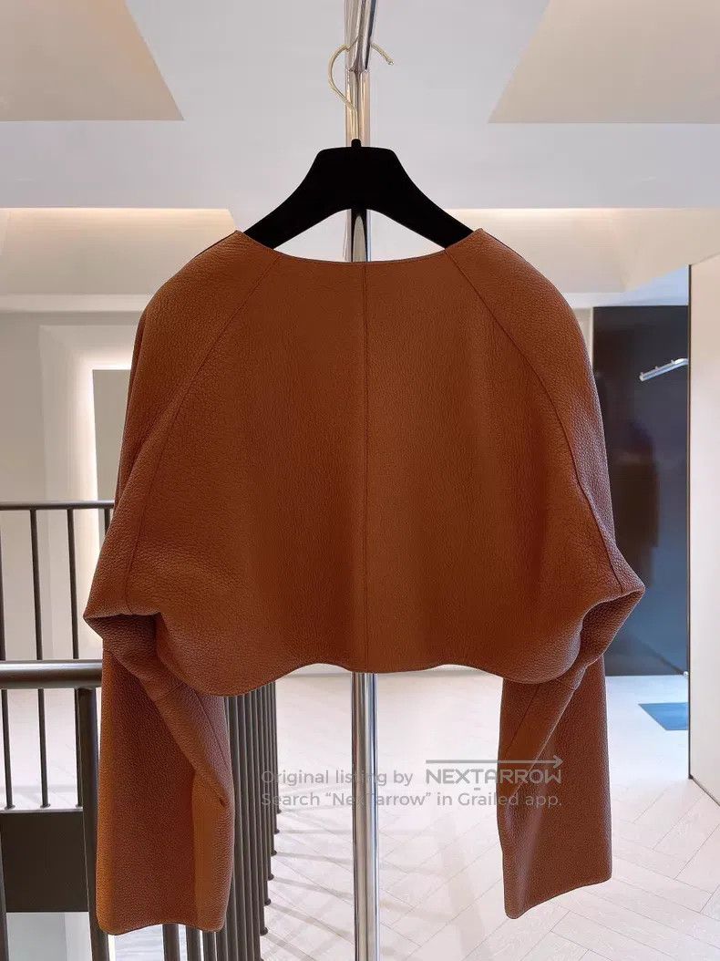 Hermes Hermes Gold Brown Two-piece Leather Jacket Size XXS / US 00 / IT 34 - 4 Thumbnail