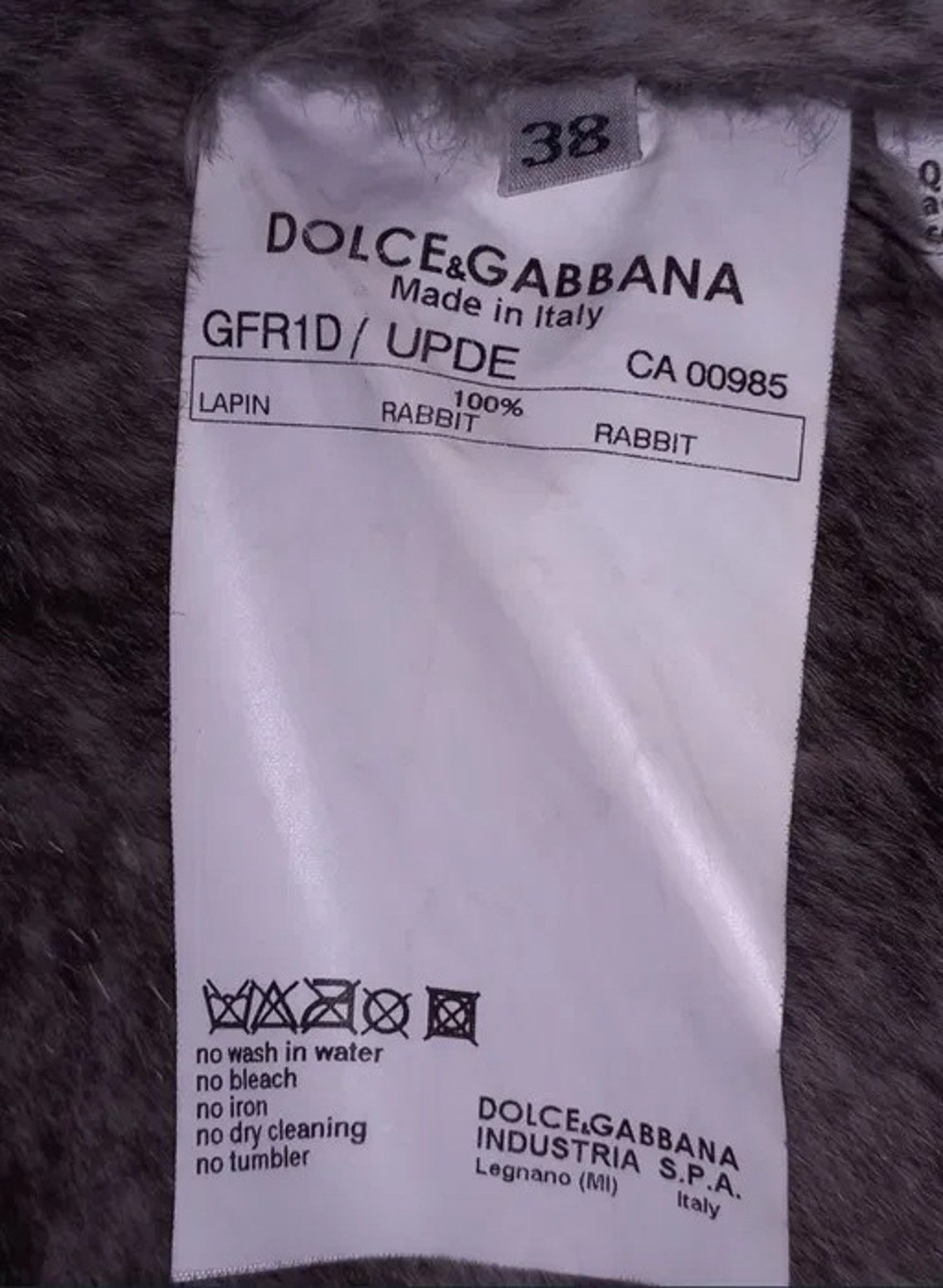 Dolce & Gabbana RABBIT FUR LEATHER LONG COAT Size XS / US 0-2 / IT 36-38 - 8 Thumbnail