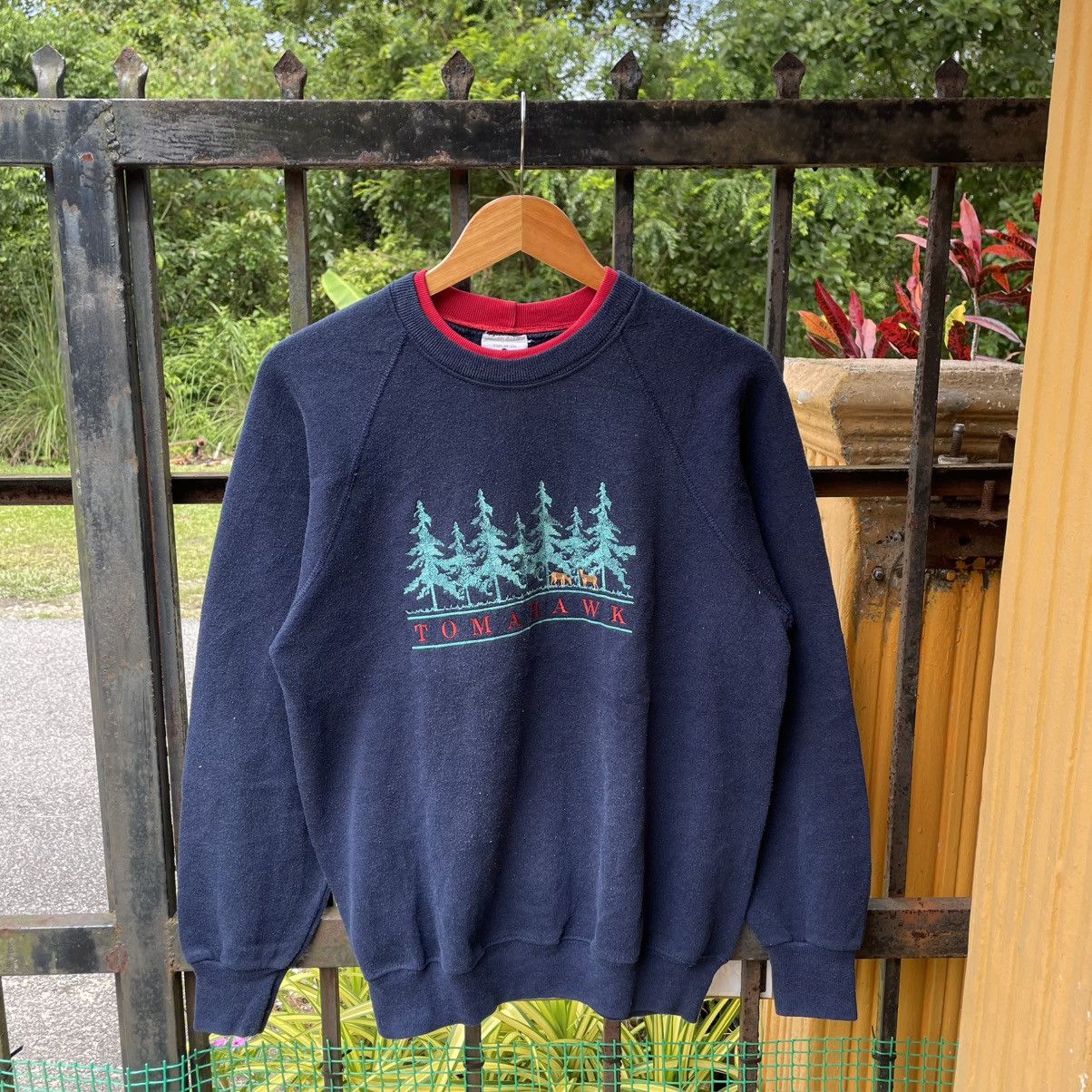 Lee 🔥Vintage 90s Lee Tomahawk Embroidered Spellout Sweatshirts Size US S / EU 44-46 / 1 - 1 Thumbnail