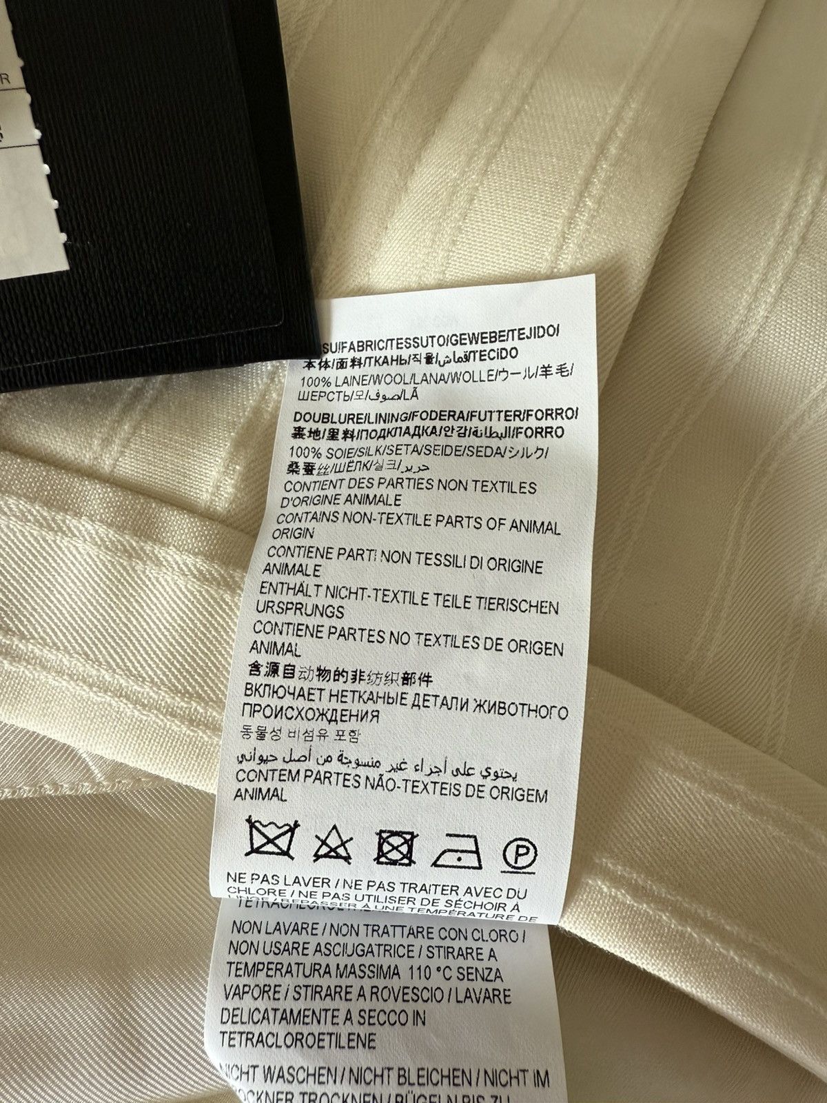 Saint Laurent Paris $1.35k SS22 Saint Laurent ivory pinstripe suit tuxedo pants Size 38L - 21 Thumbnail