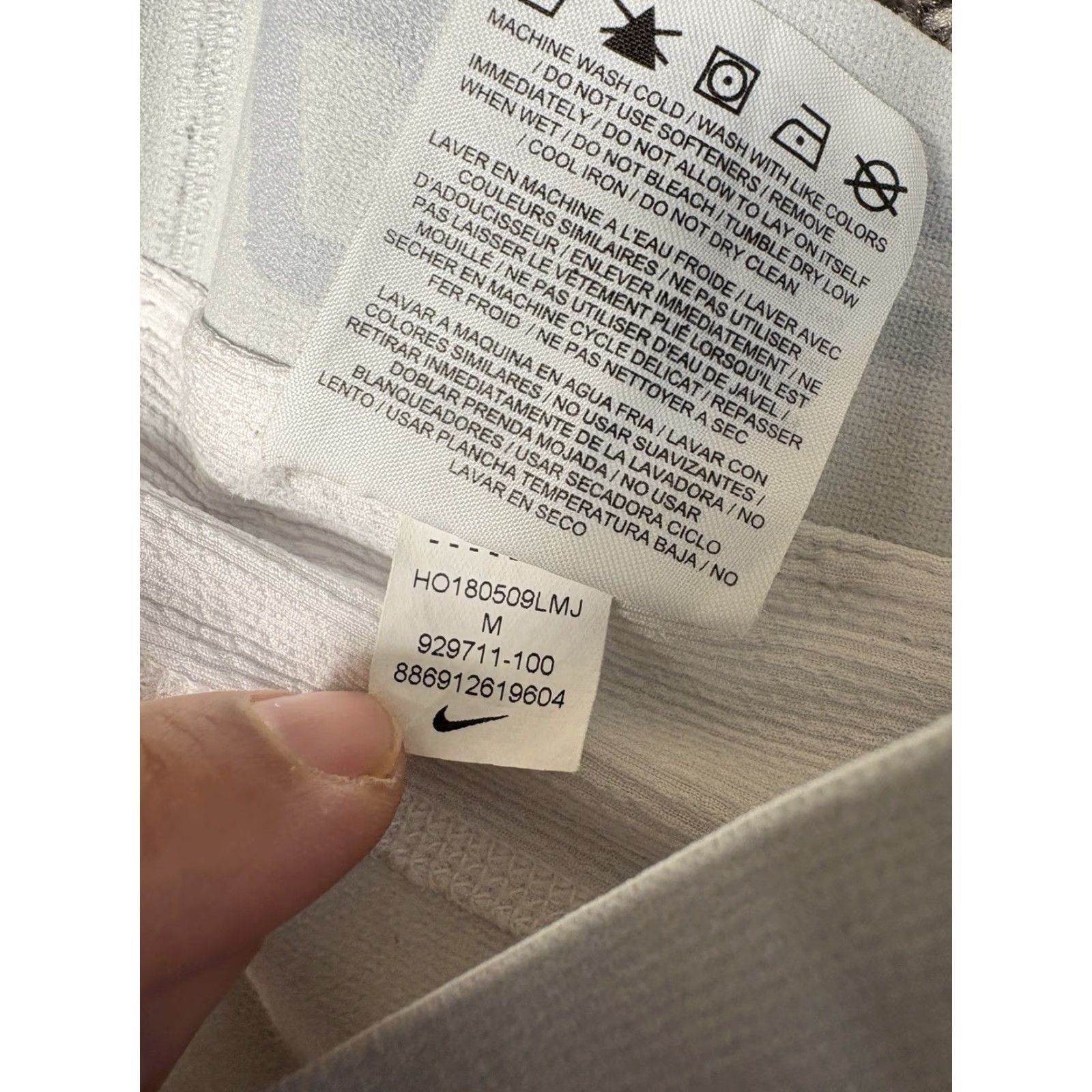 Nike VINTAGE Nike Pro Compression Pants Mens Medium White Running Training 929711 Size US 31 - 6 Thumbnail