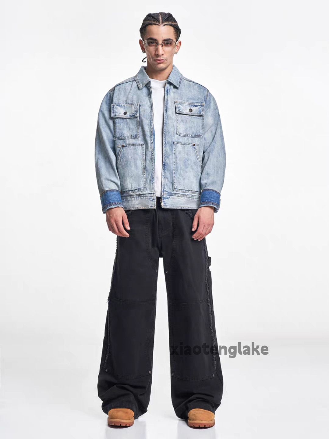 Vintage Unisex outdoor utility punk yuppie grunge denim jacket Size US L / EU 52-54 / 3 - 1 Thumbnail