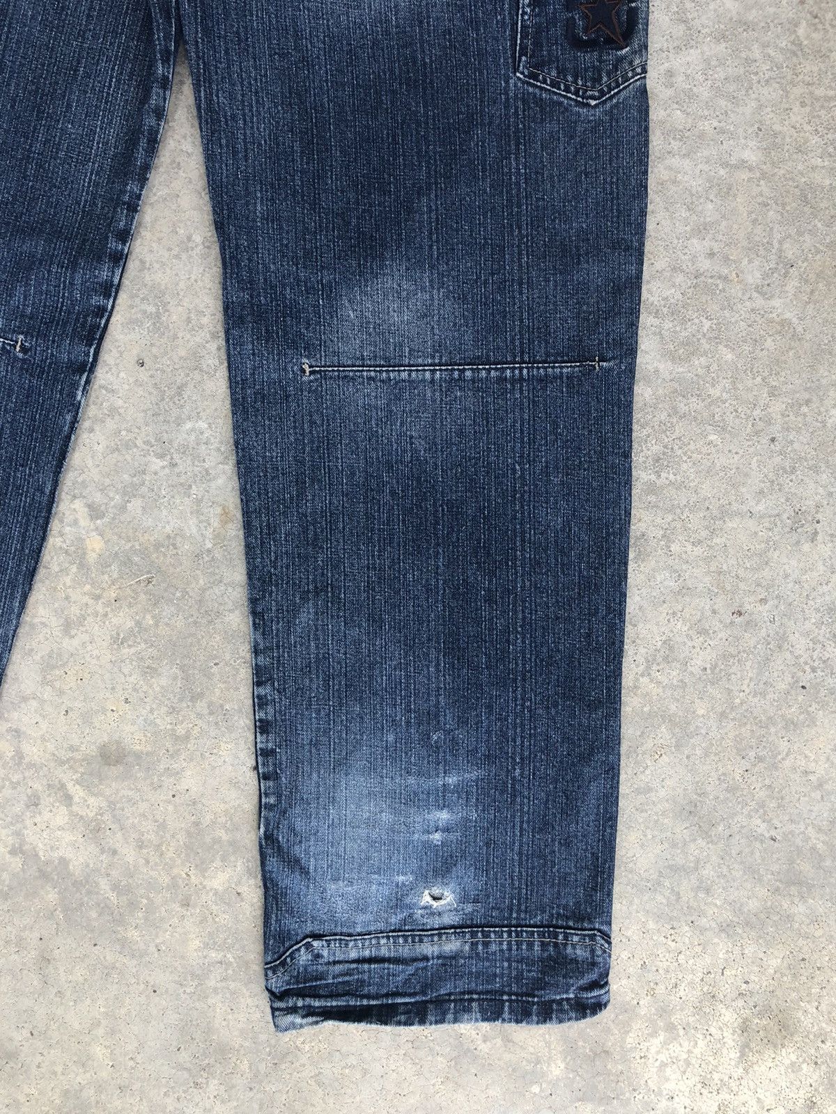 Japanese Brand Skulls Download Embroidered Jeans Baggy Jeans Hip Hop Size US 34 / EU 50 - 12 Thumbnail