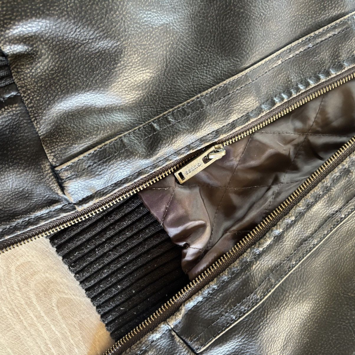 Guess Guess Leather Bomber Jacket Size US M / EU 48-50 / 2 - 7 Thumbnail