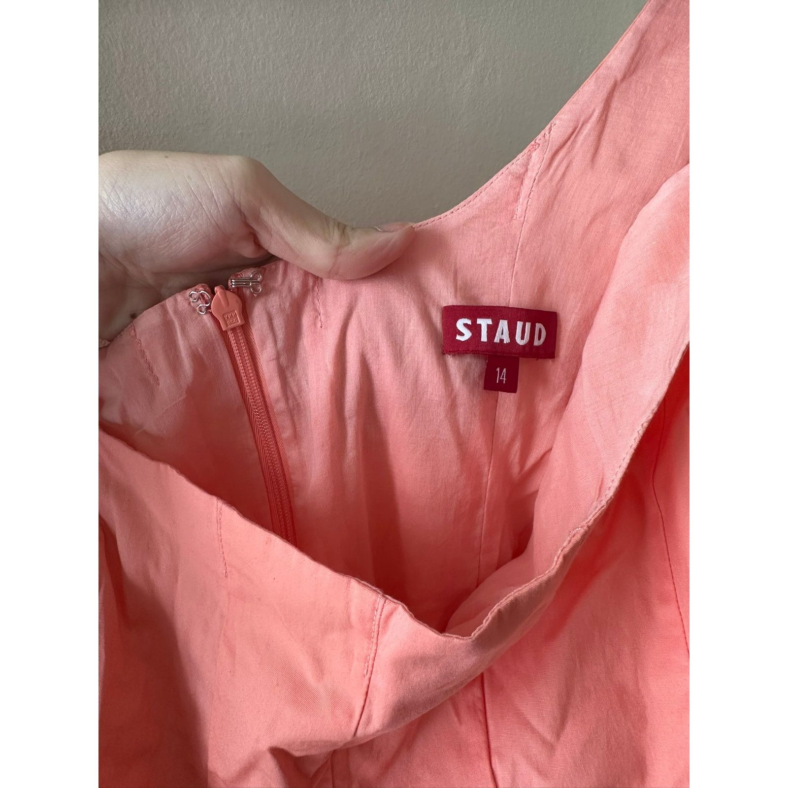 Staud STAUD Mini Wells Dress Grapefruit 14 Size XL / US 12-14 / IT 48-50 - 3 Thumbnail