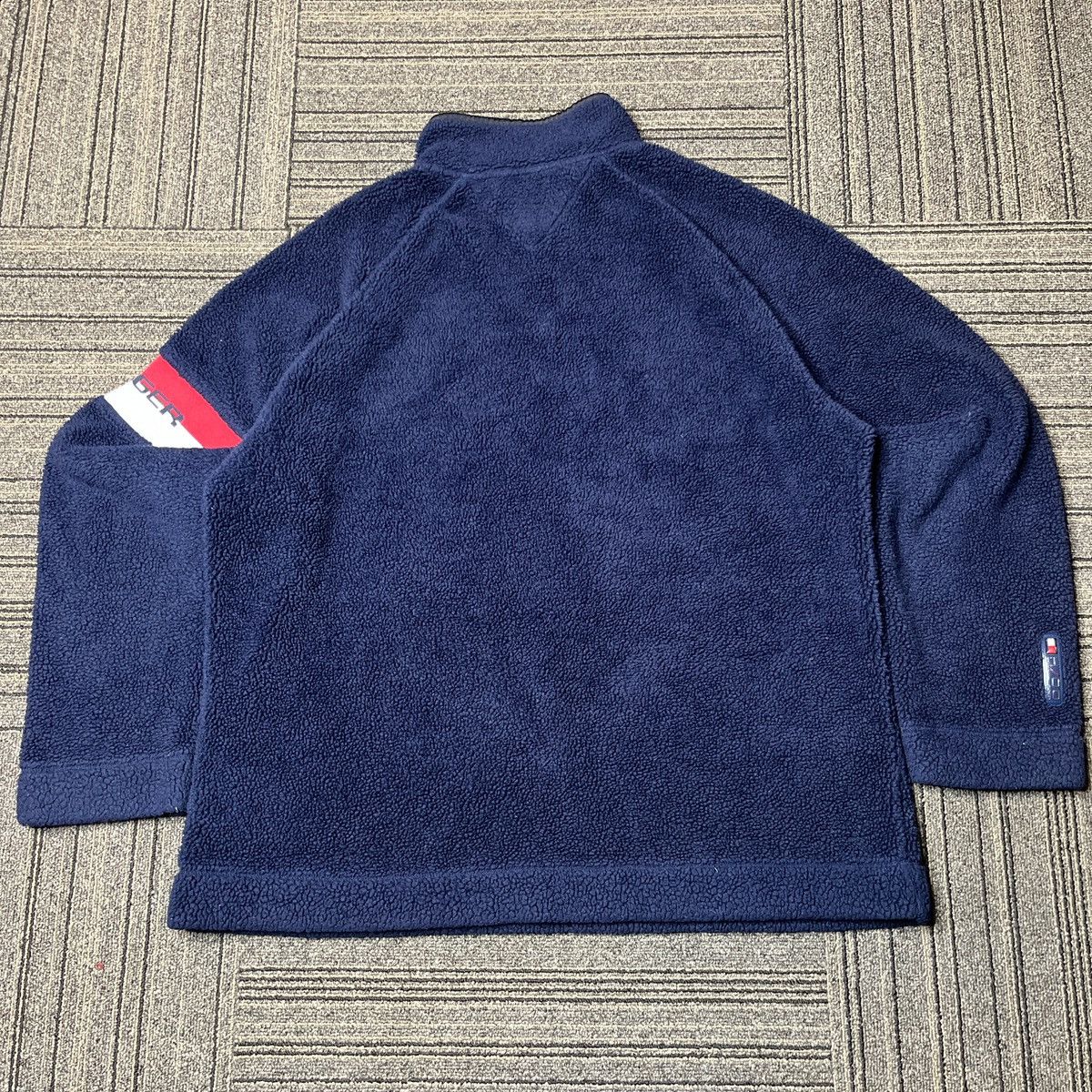 Tommy Hilfiger Y2K Tommy Hilfiger Fleece Quarter Zip Sweatshirt Navy Rare Size US XL / EU 56 / 4 - 2 Thumbnail