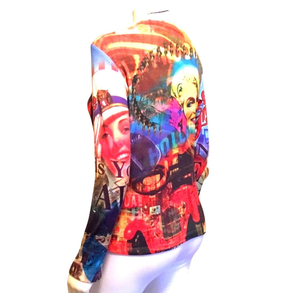 Other Yukiko Betty Grable Patriotic Hollywood Long Sleeve Top Med Size M / US 6-8 / IT 42-44 - 8 Thumbnail