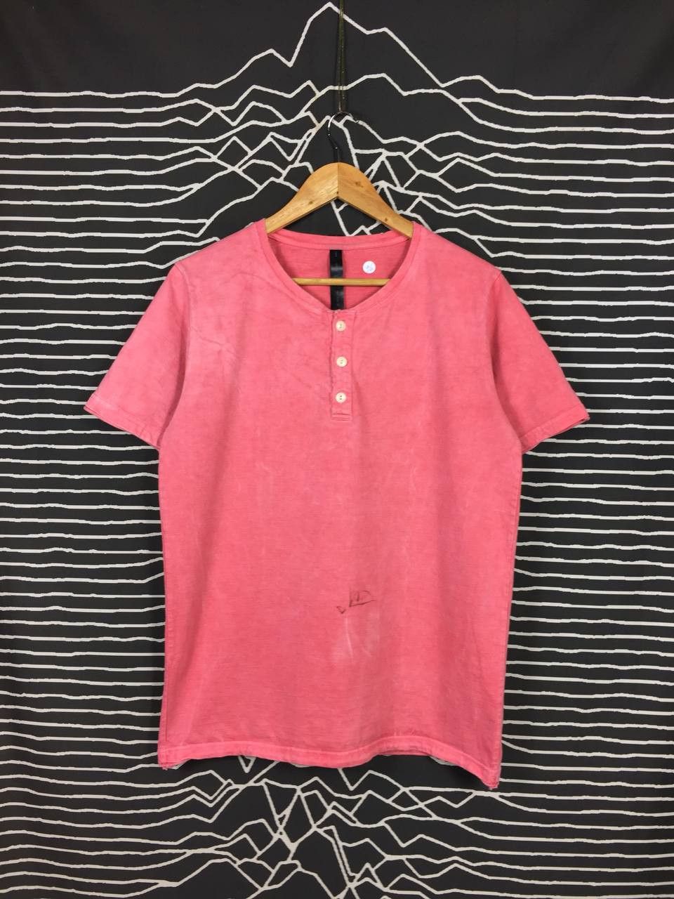 Japanese Brand × wjk Wjk Japanese Avantgarde Cut Edge Basic Plain Henley Neck Tee Size US L / EU 52-54 / 3 - 1 Thumbnail