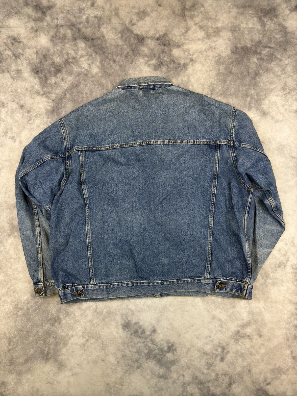 Japanese Brand VINTAGE JEANS JACKET BOXY DISTRESSED TRUCKER FADED Y2K 90S Size US L / EU 52-54 / 3 - 7 Thumbnail