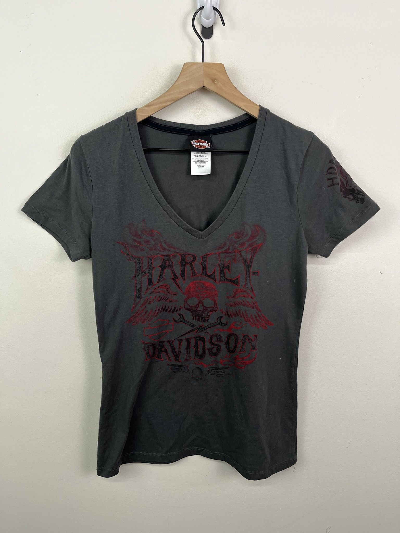 Affliction × Harley Davidson Vintage Y2K Harley Davidson Affliction Style Skull T Shirt Size M Size US M / EU 48-50 / 2 - 1 Thumbnail