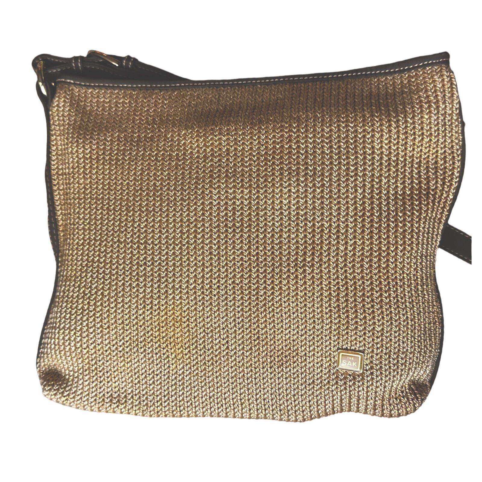 The Sak The Sak Original Taupe Woven Knit Leather Strap Shoulder Bag Size ONE SIZE - 3 Thumbnail