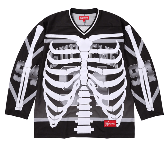 Supreme Bones Football Jersey Black Large INHAND