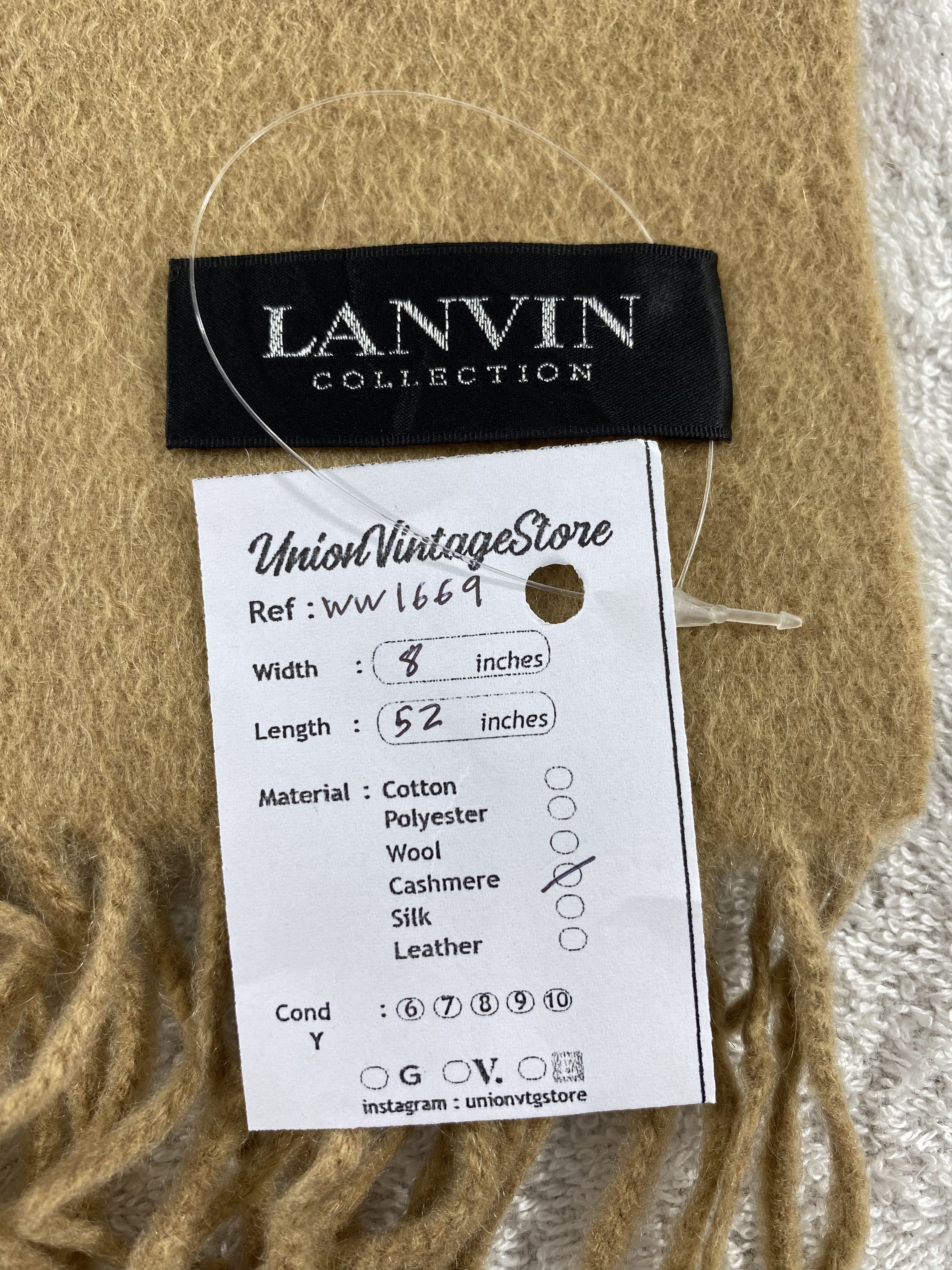 Lanvin × Vintage Lanvin Scarf / Muffler / Neckwear - WW1669 Size ONE SIZE - 4 Thumbnail